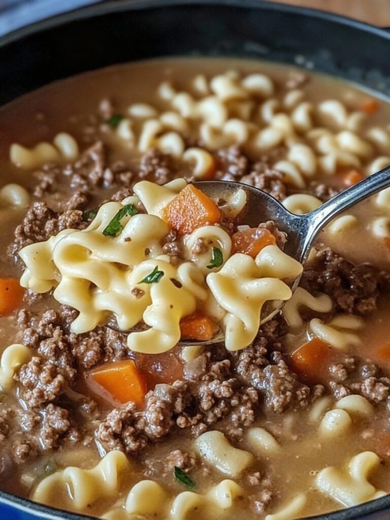 Hamburger Noodle Soup Recipe