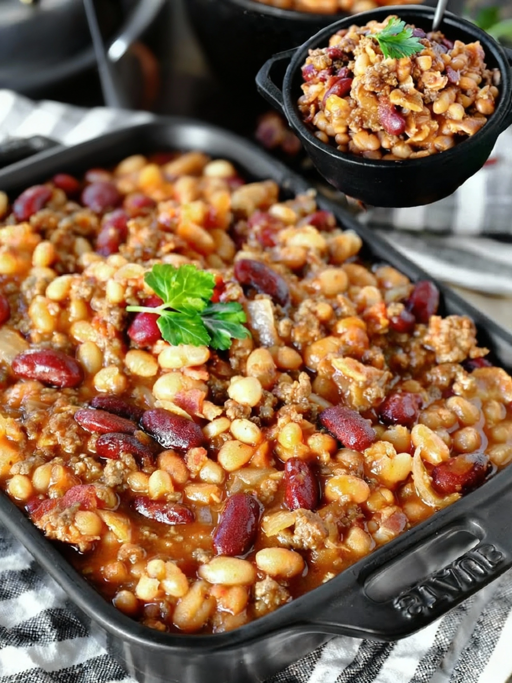 Hearty and delicious Cowboy Beans finished