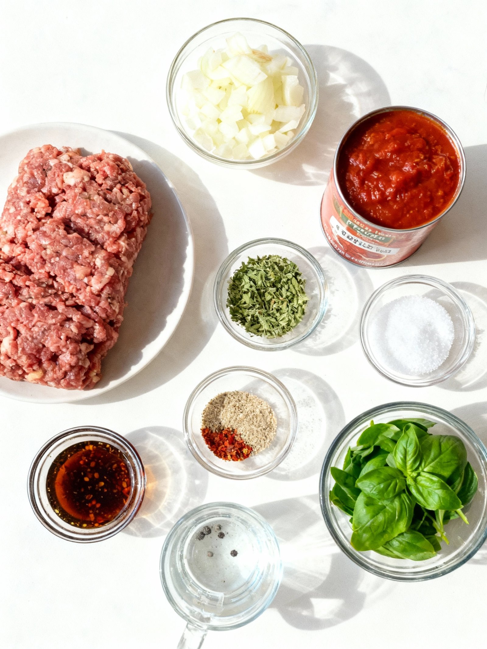 Homemade Spaghetti Sauce ingredients