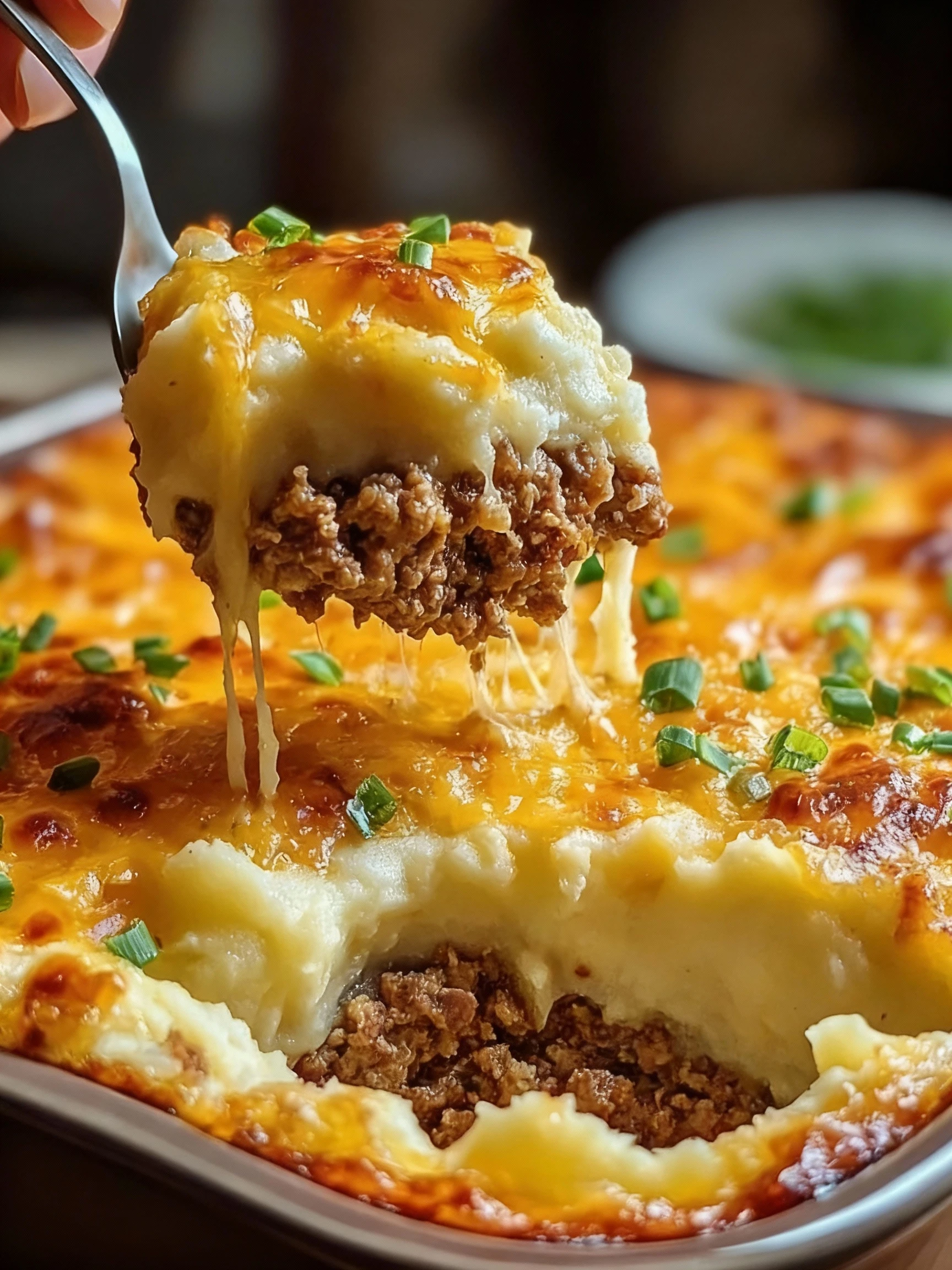 Loaded Potato Meatloaf Casserole finished