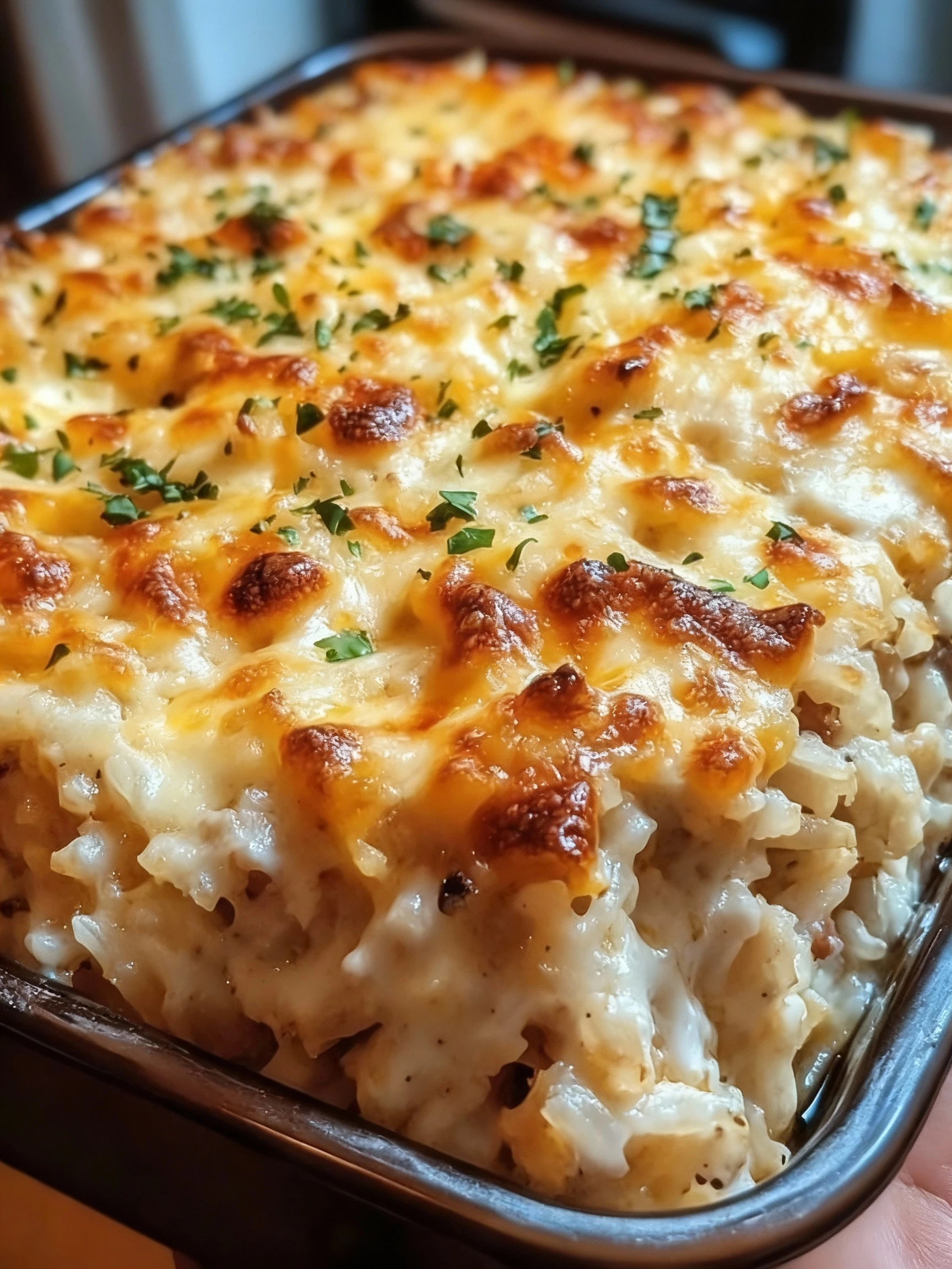 Mamaw's Chicken and Rice Casserole finished