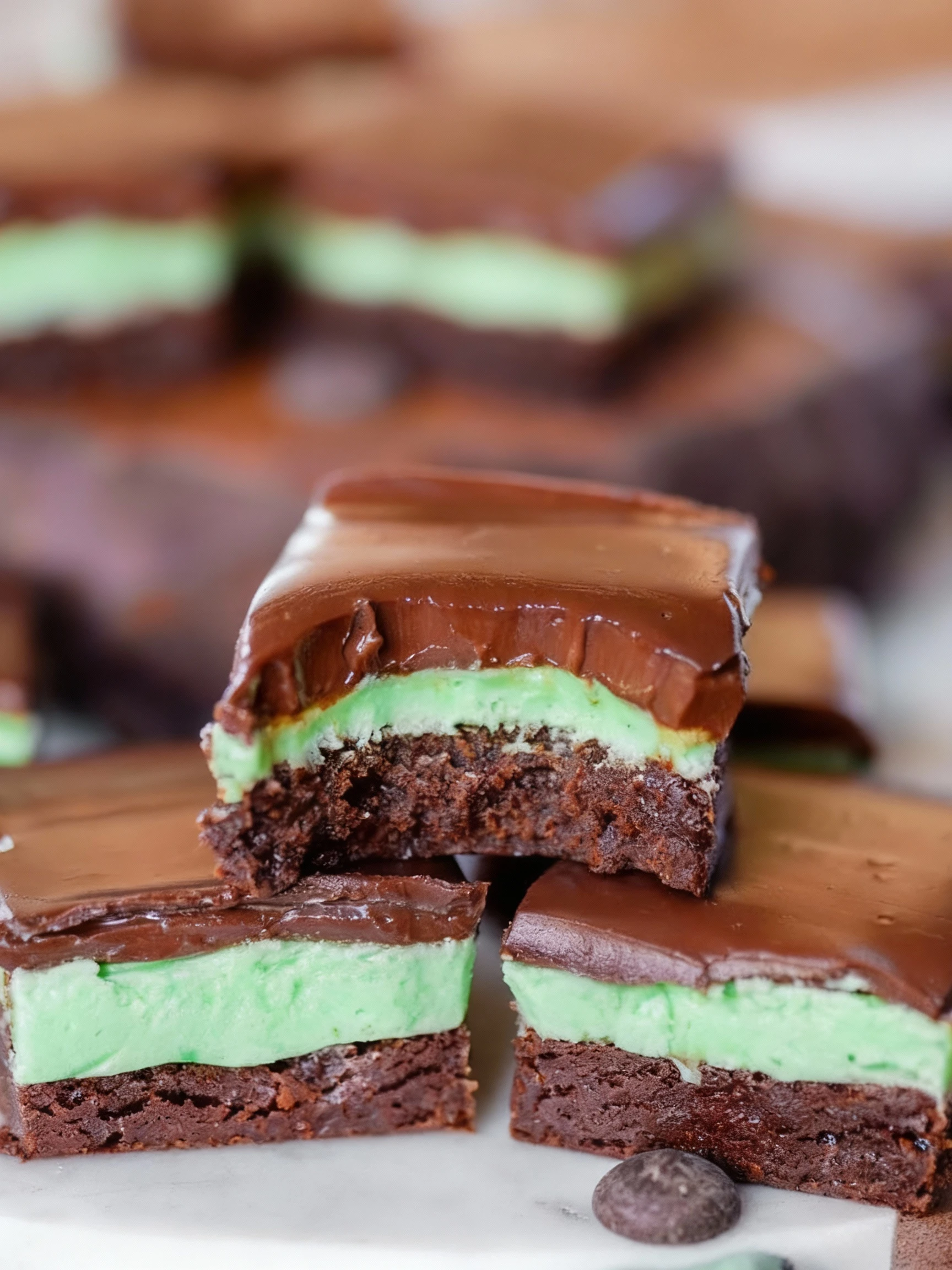 Mint Brownies finished