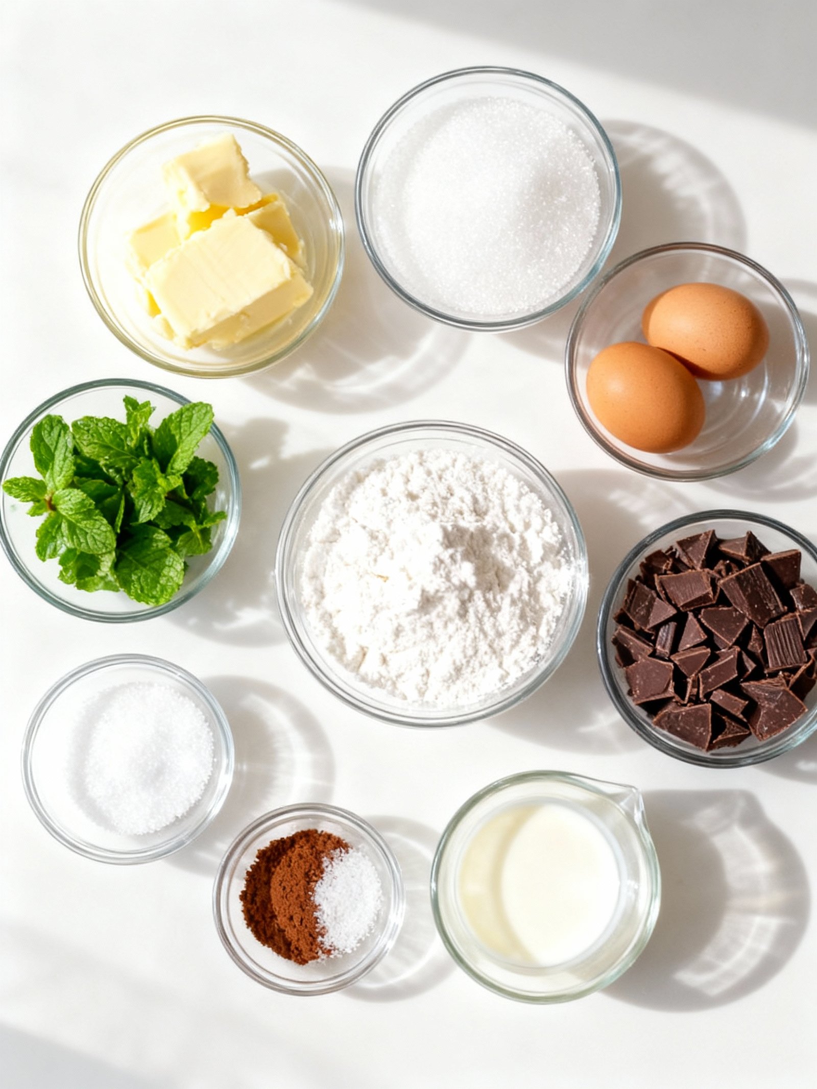Mint Brownies ingredients