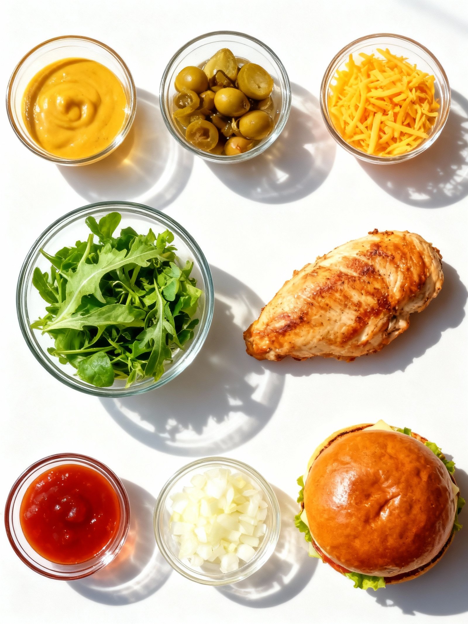 Oktoberfest Maple Mustard Chicken Burger ingredients