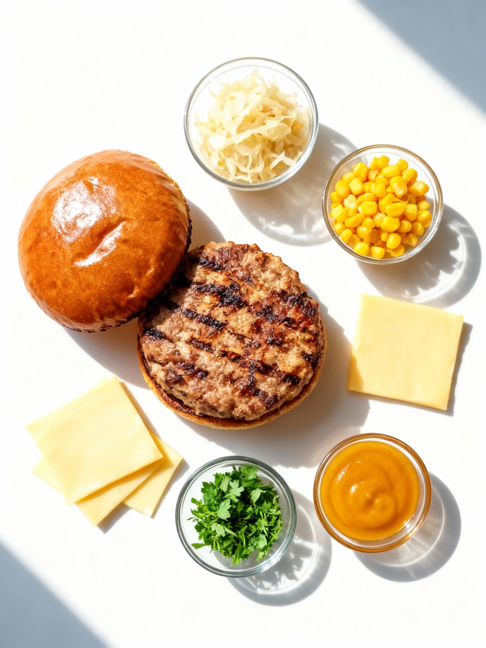 Oktoberfest Maple Mustard Chicken Burger ingredients