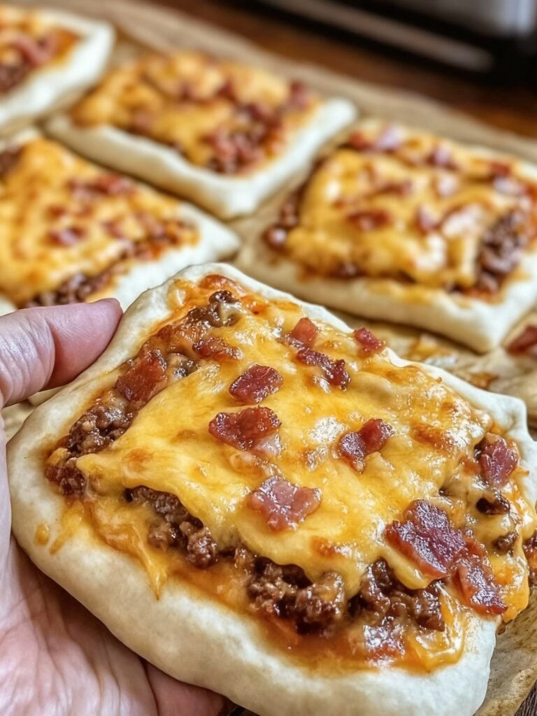 Ooey-Gooey Bacon Cheeseburger Pizza Pockets Recipe