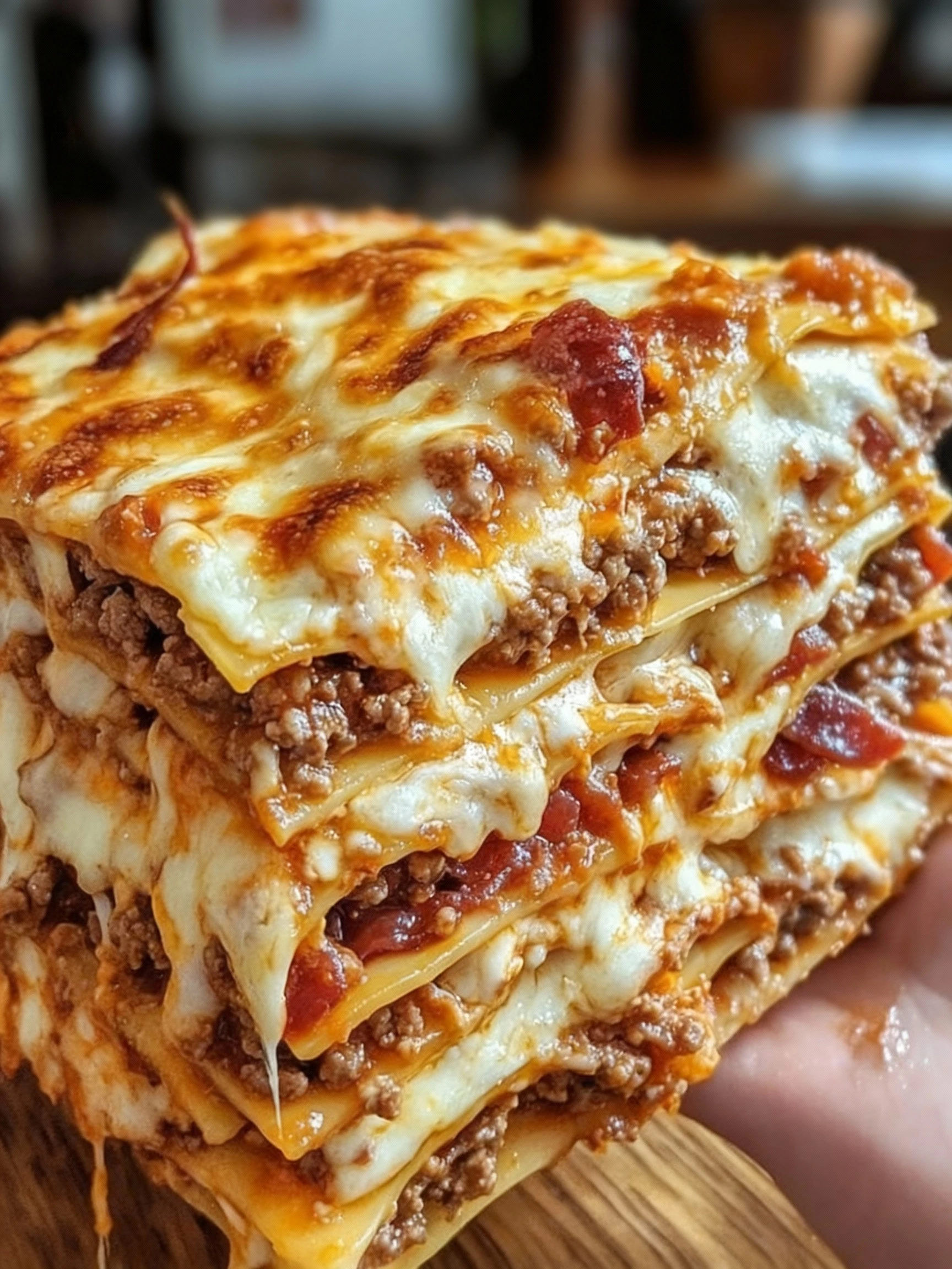 Parmesan Garlic Bacon Cheeseburger Lasagna finished
