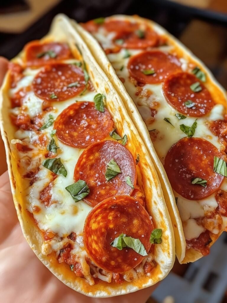 Pepperoni Pizza Tacos Recipe