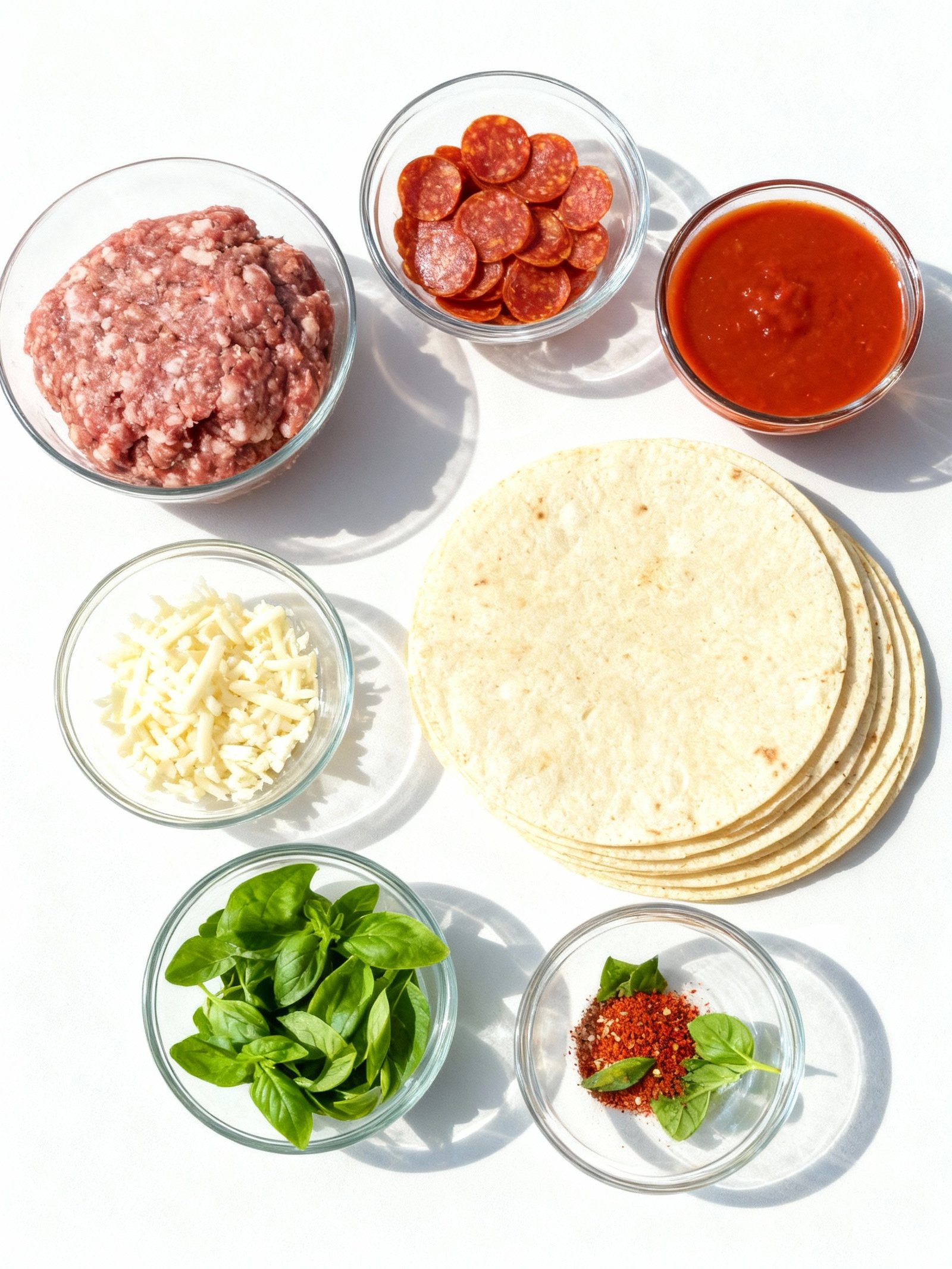 Pepperoni Pizza Tacos ingredients