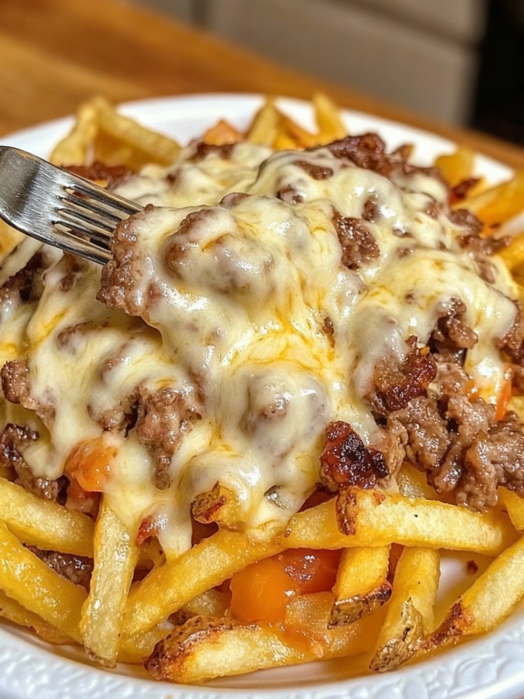 Philly Steak Cheese Fries finished