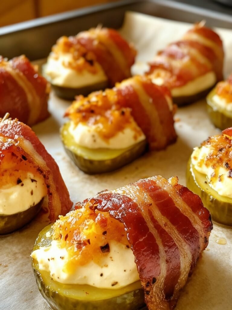 Easy Bacon-Wrapped Pickle Poppers Recipe