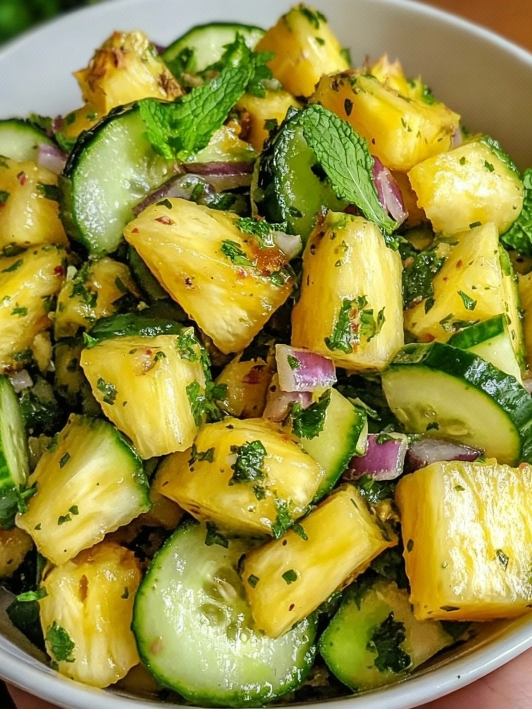 Pineapple Cucumber Salad finished