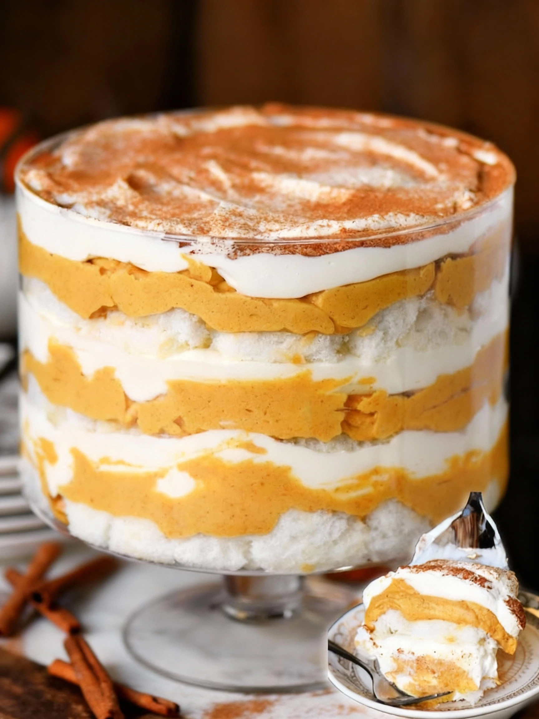 Pumpkin Cheesecake Trifle finished