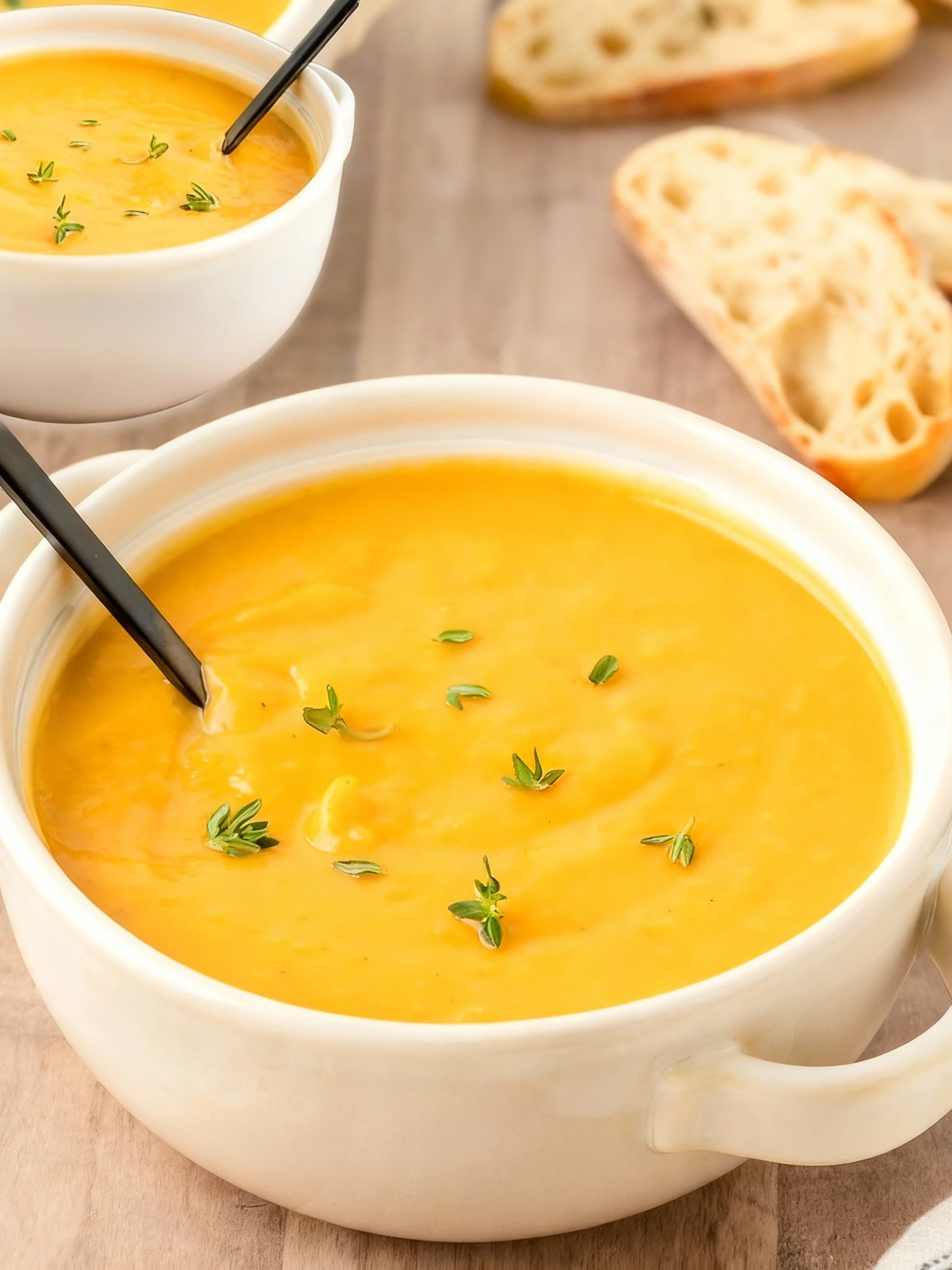 Roasted Butternut Squash Soup finished