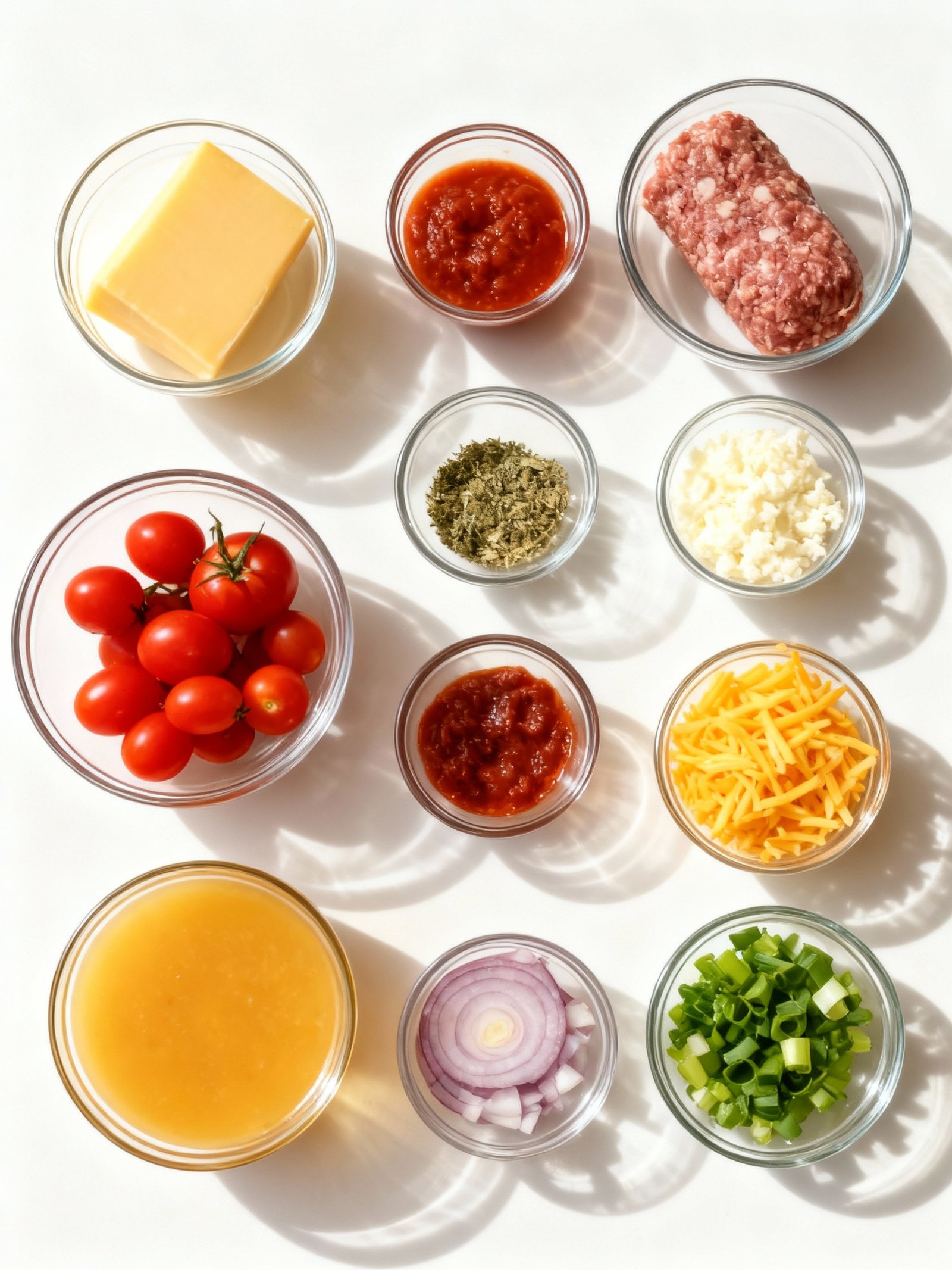 Sausage Cheese Dip ingredients