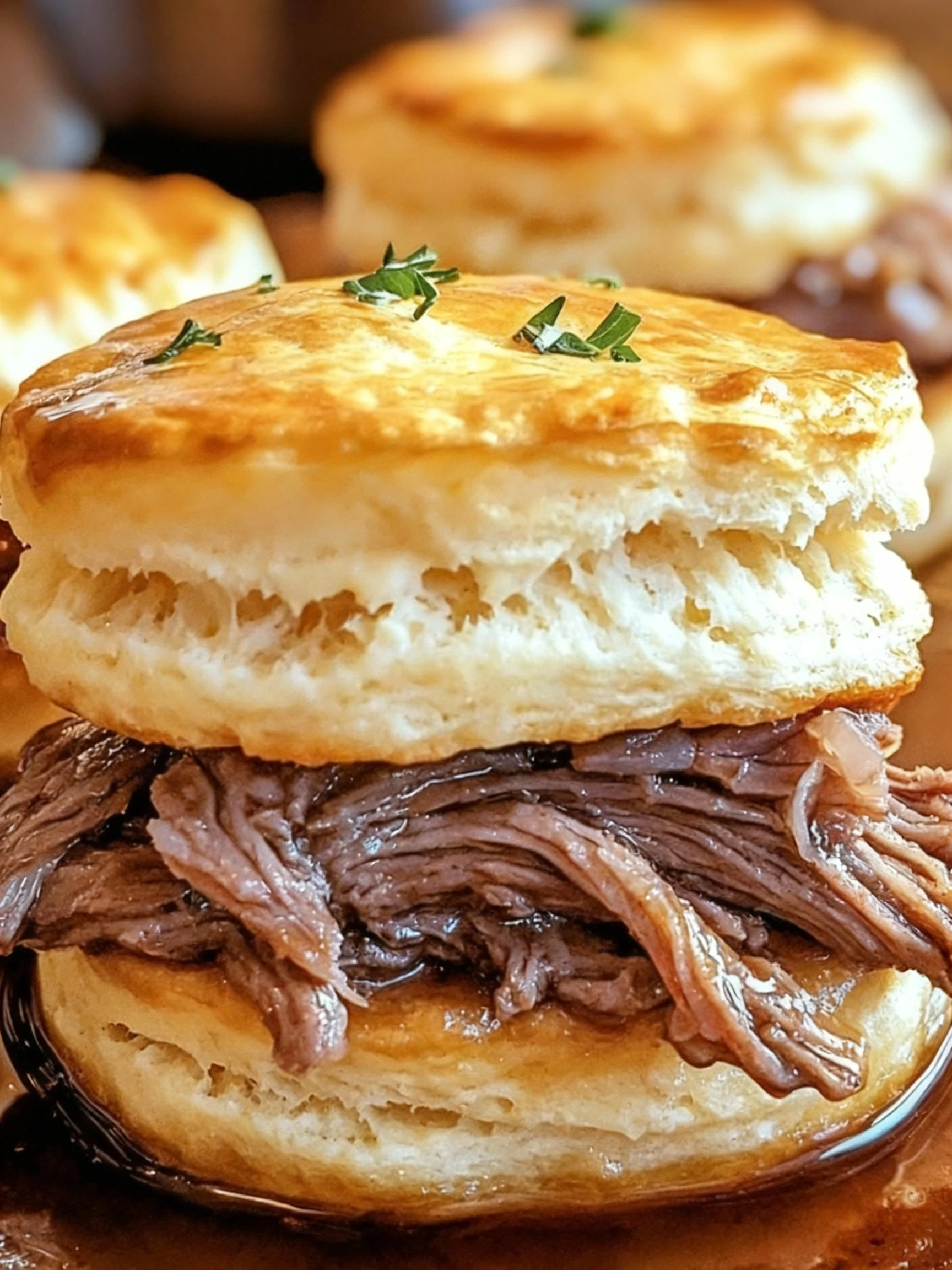 Savory French Dip Biscuit finished