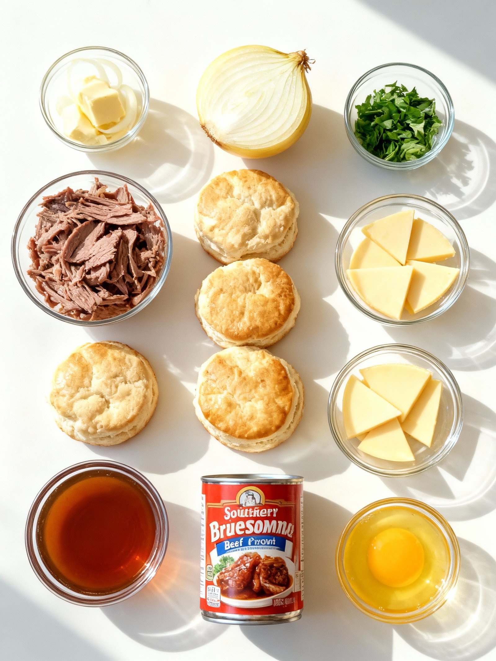 Savory French Dip Biscuit ingredients