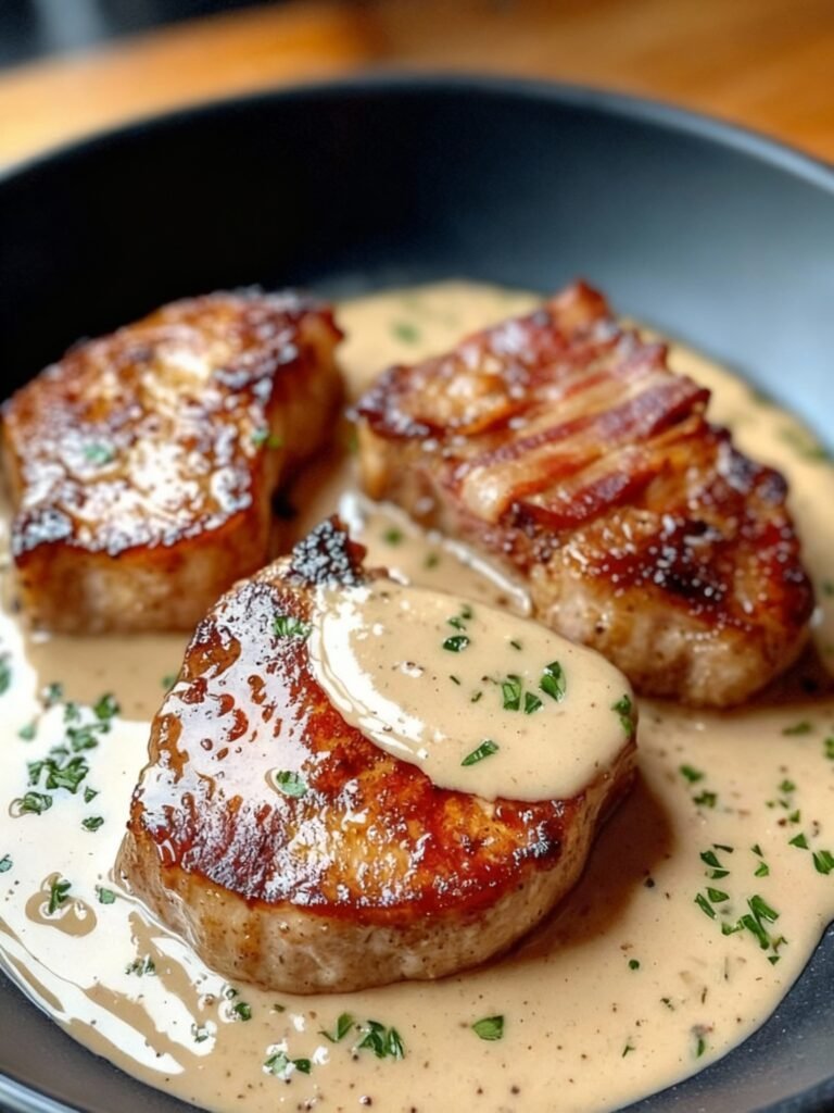 Savory Maple Bacon Pork Chops Recipe