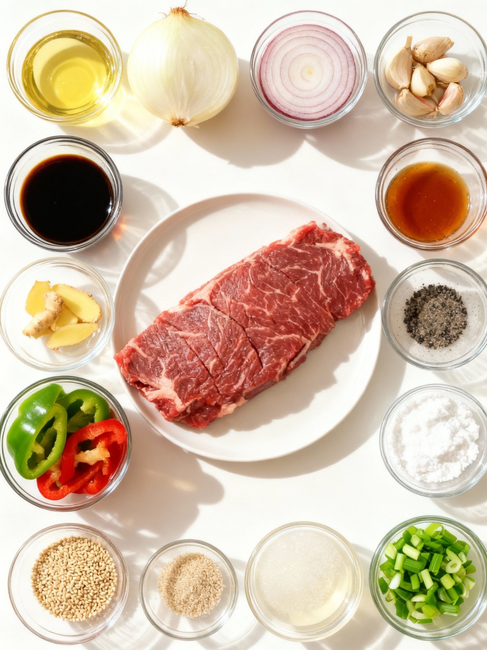 Sizzling Chinese Pepper Steak With Onions ingredients