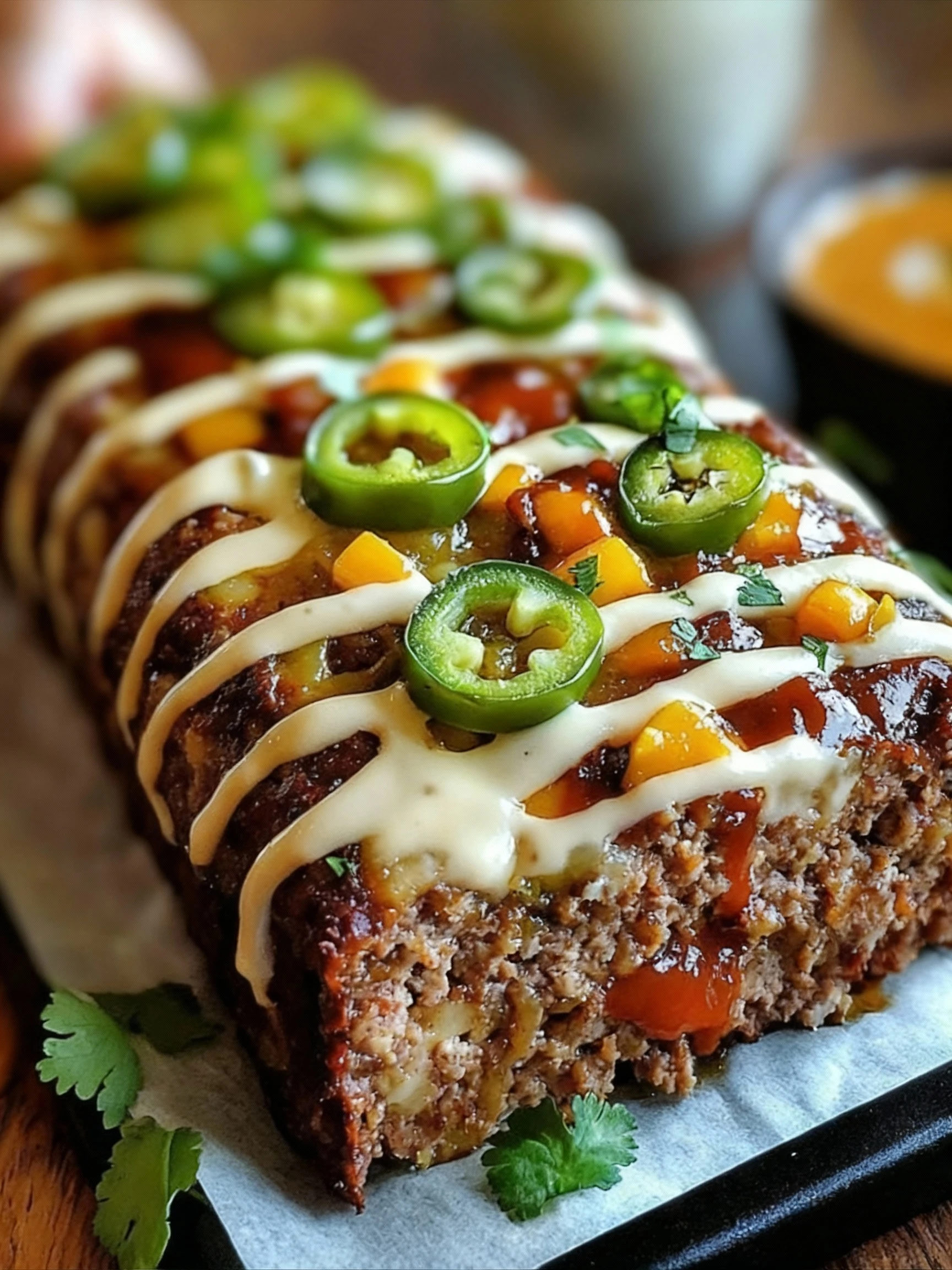 Smoky Jalapeño Popper Meatloaf finished