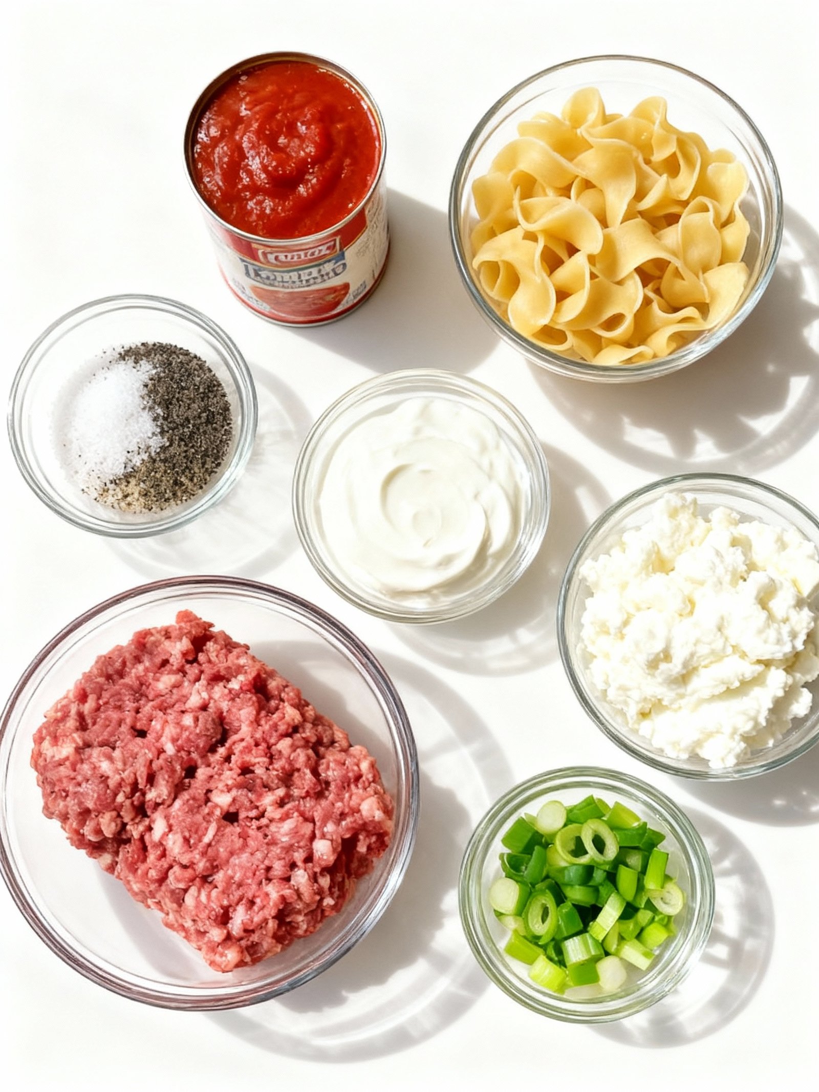 Sour Cream Beef Noodle Casserole ingredients
