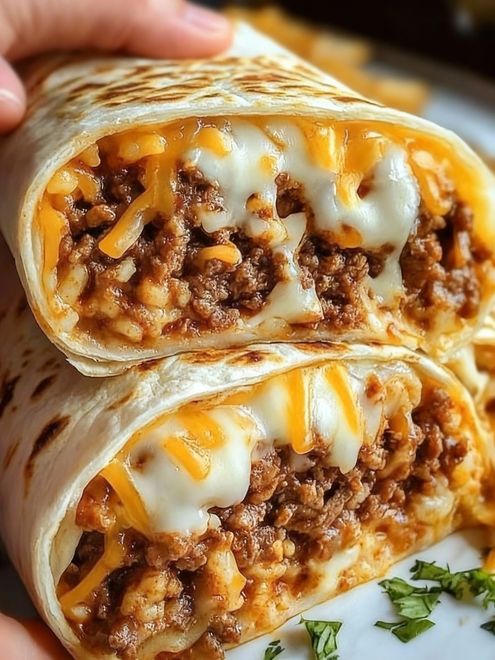 Taco Bell Beefy Melt Burrito finished