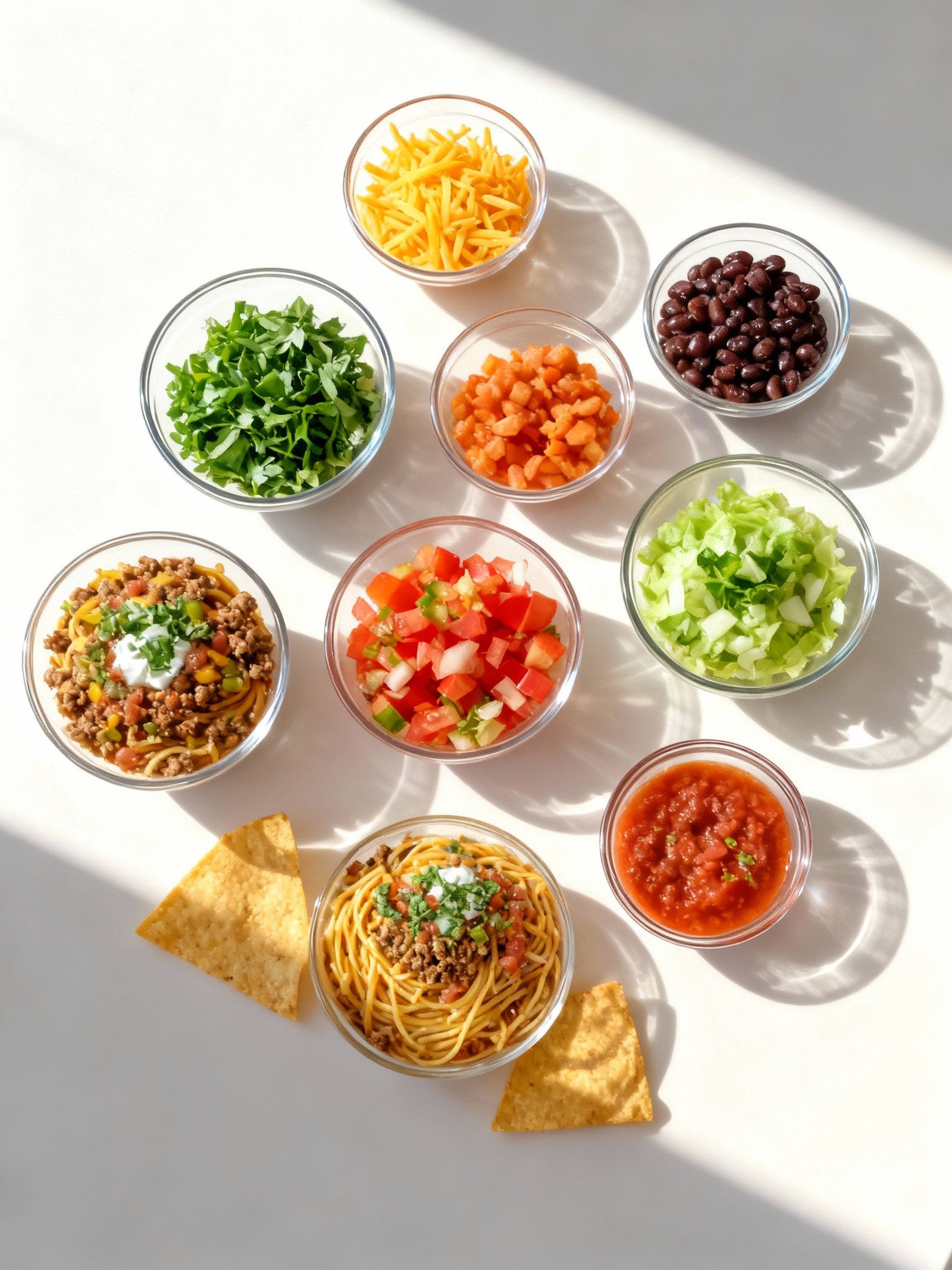 Taco Spaghetti ingredients