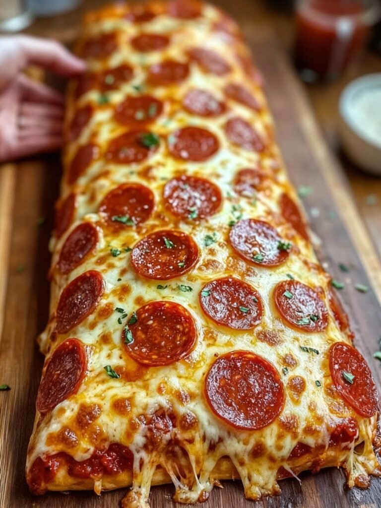 Tremendous Cheesy Pepperoni Stromboli Recipe