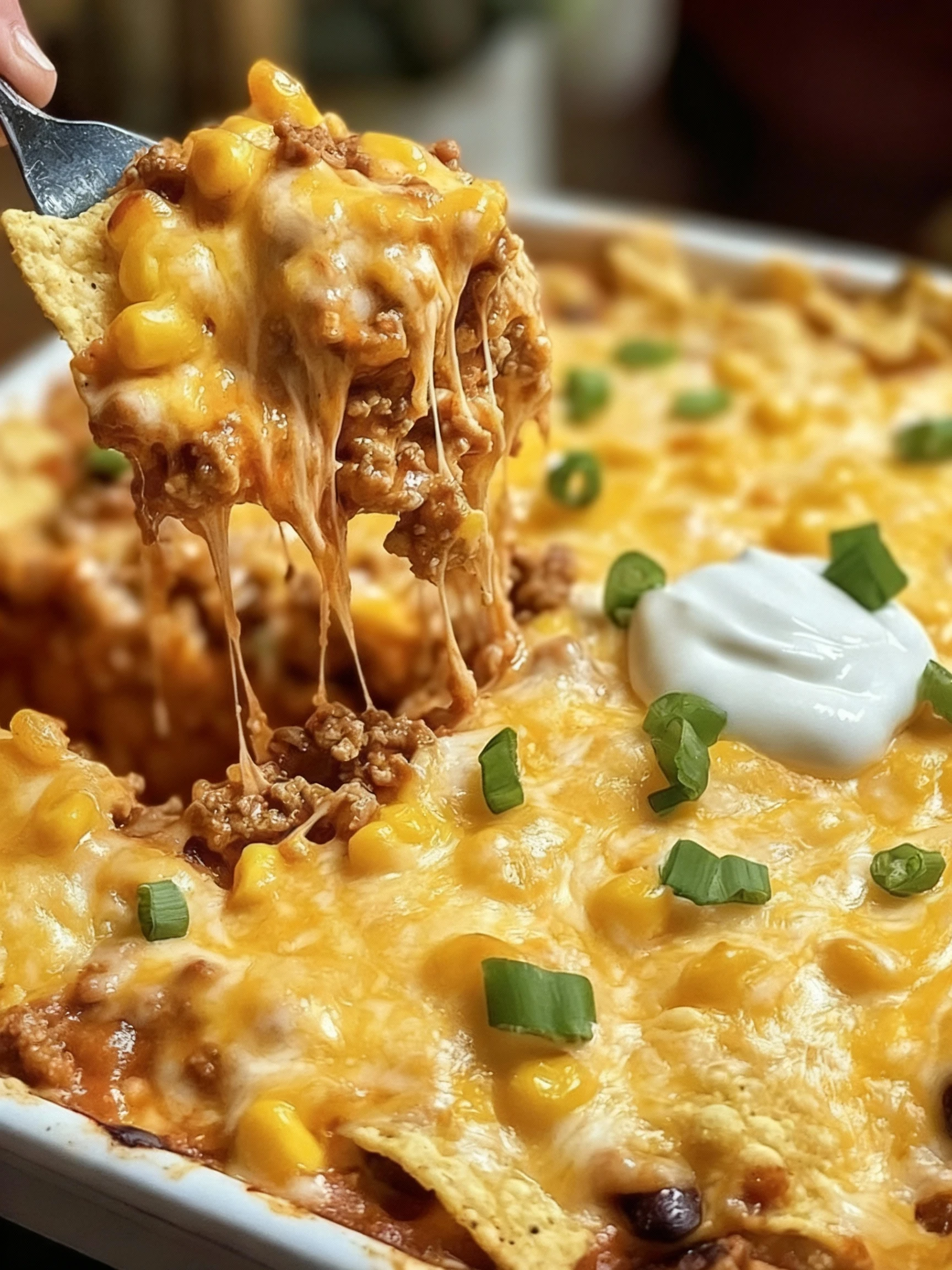 Walking Taco Casserole finished