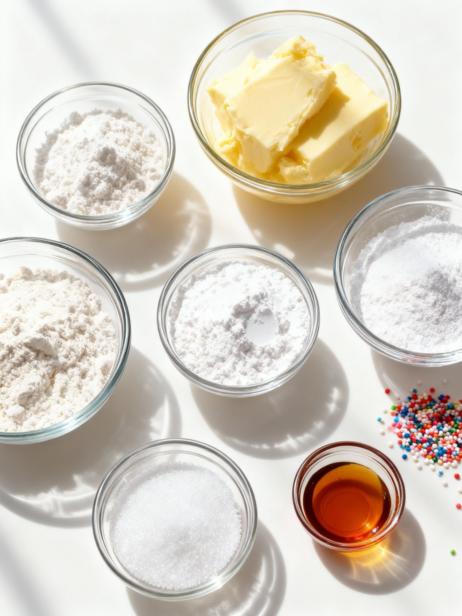 These Whipped Shortbread Cookies ingredients