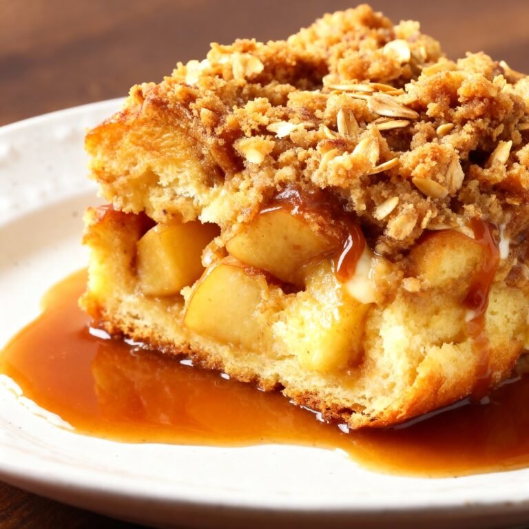 Apple Crumble Bread Pudding Recipe