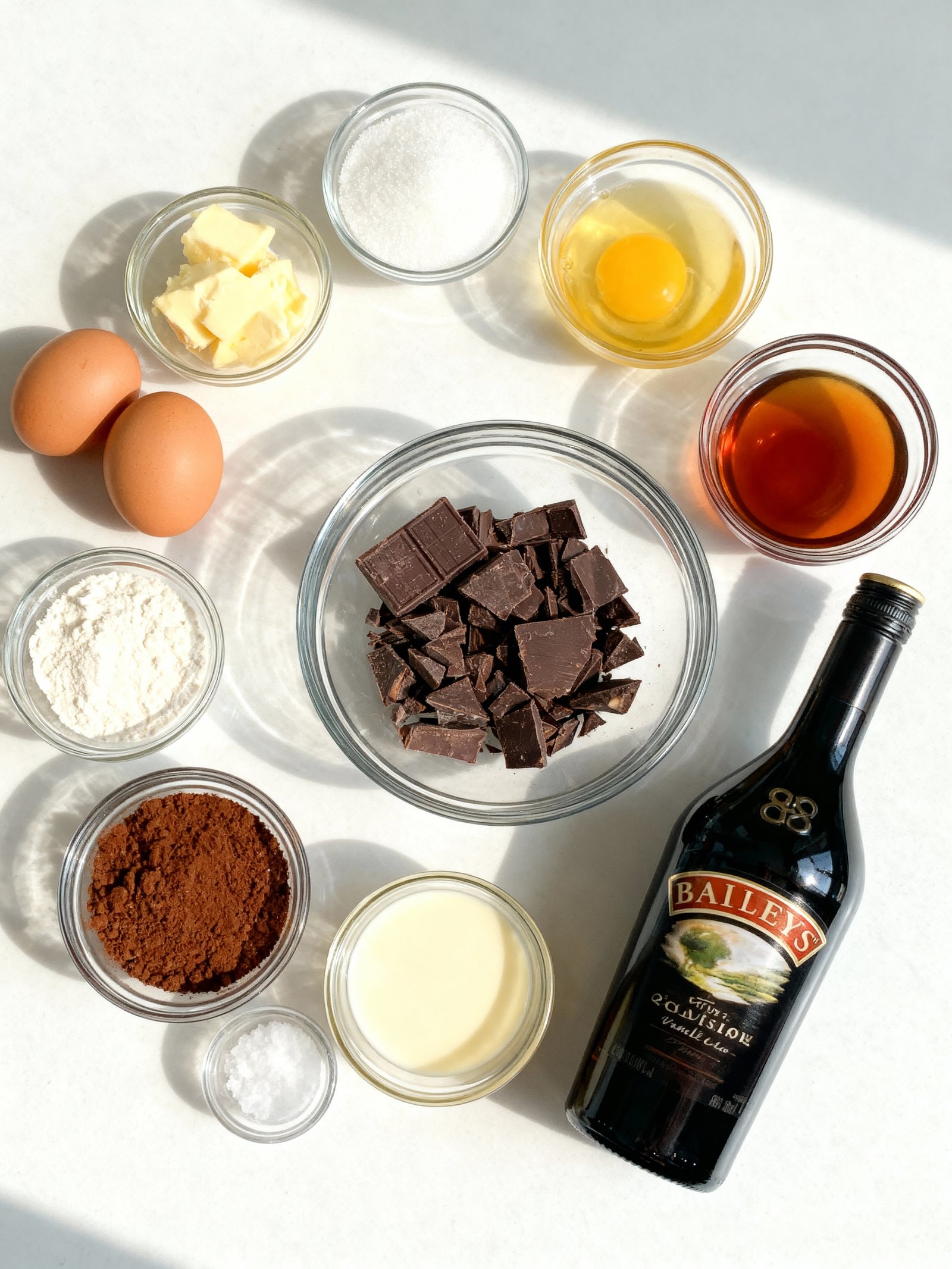 Baileys Irish Cream Brownies ingredients
