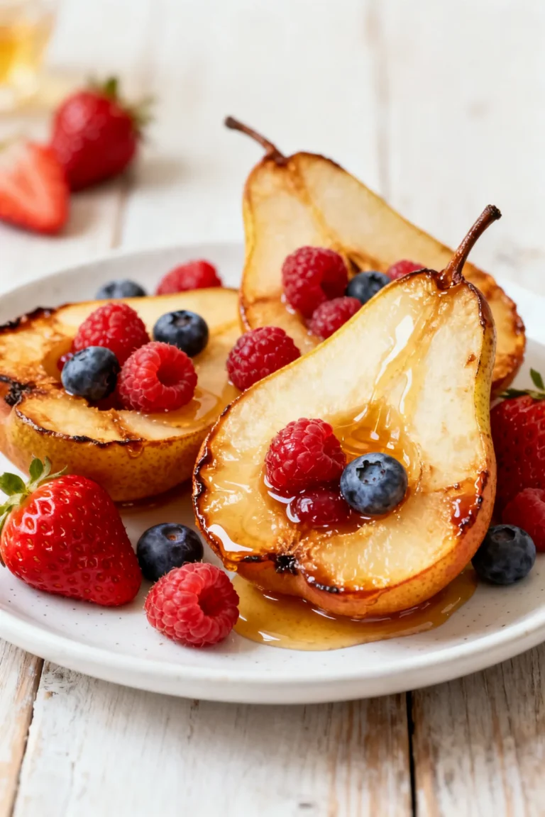 Baked Pears with Berries