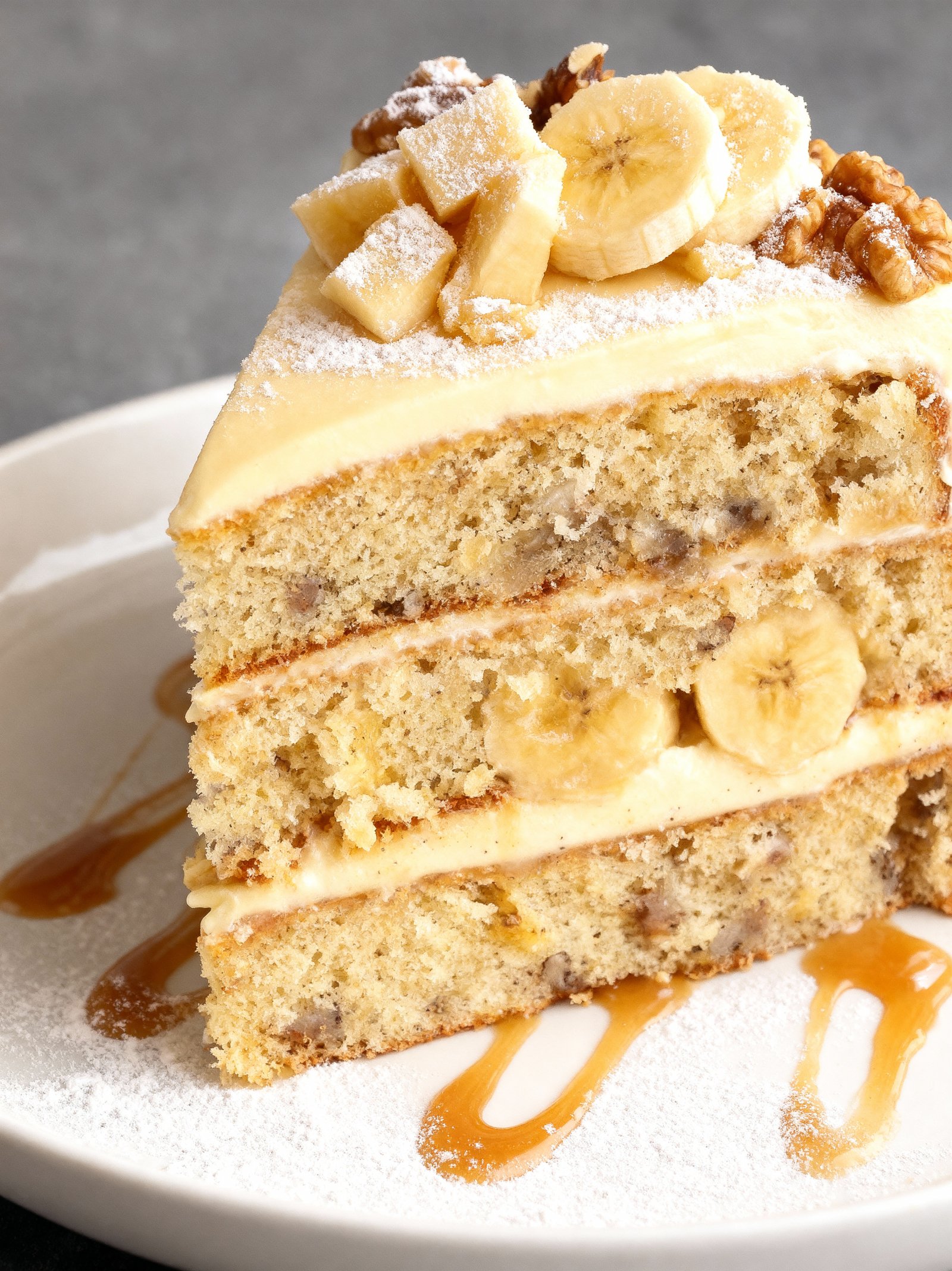 Banana Walnut Dream Cake finished