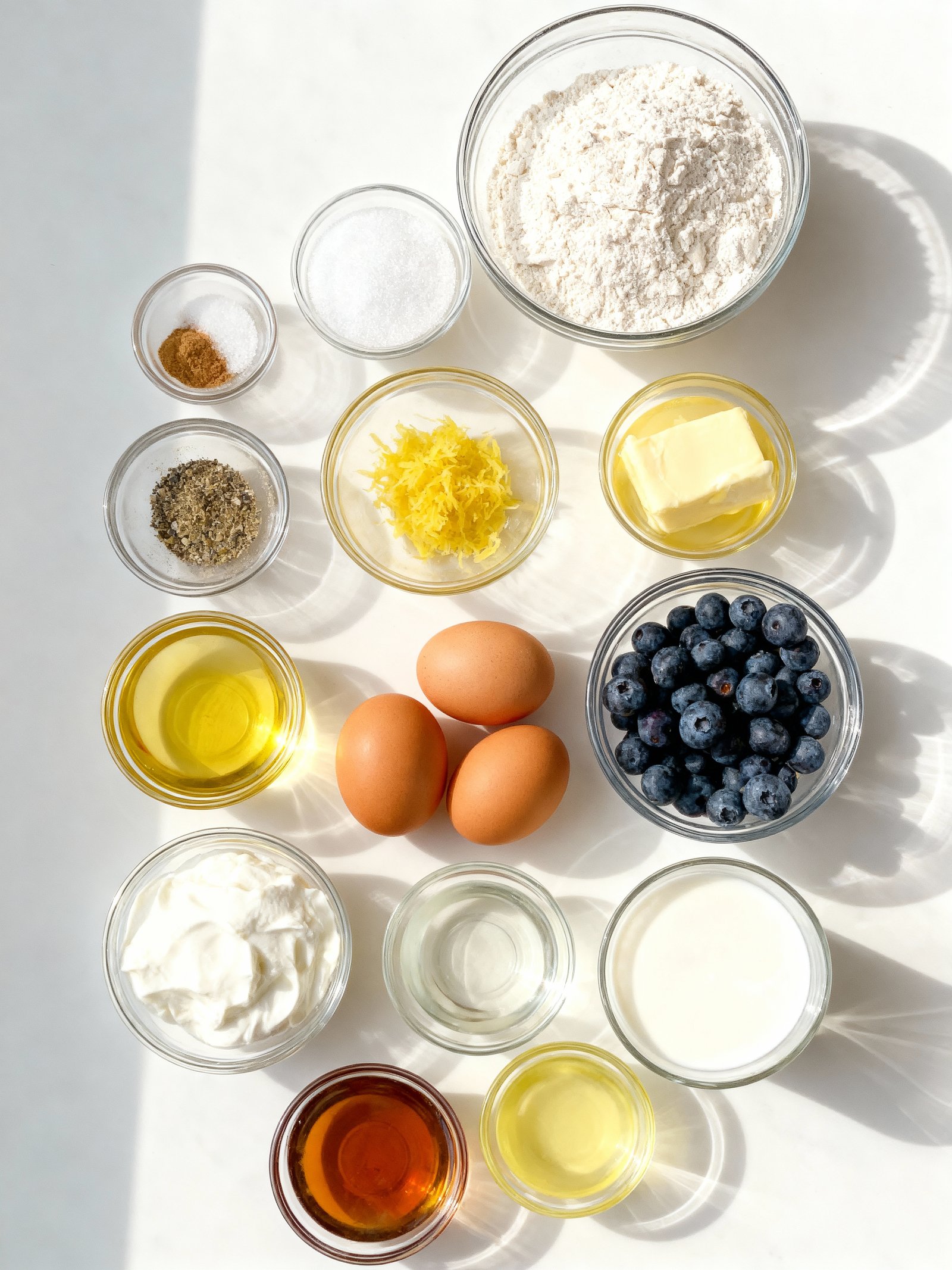 Blueberry Lemon Muffins ingredients