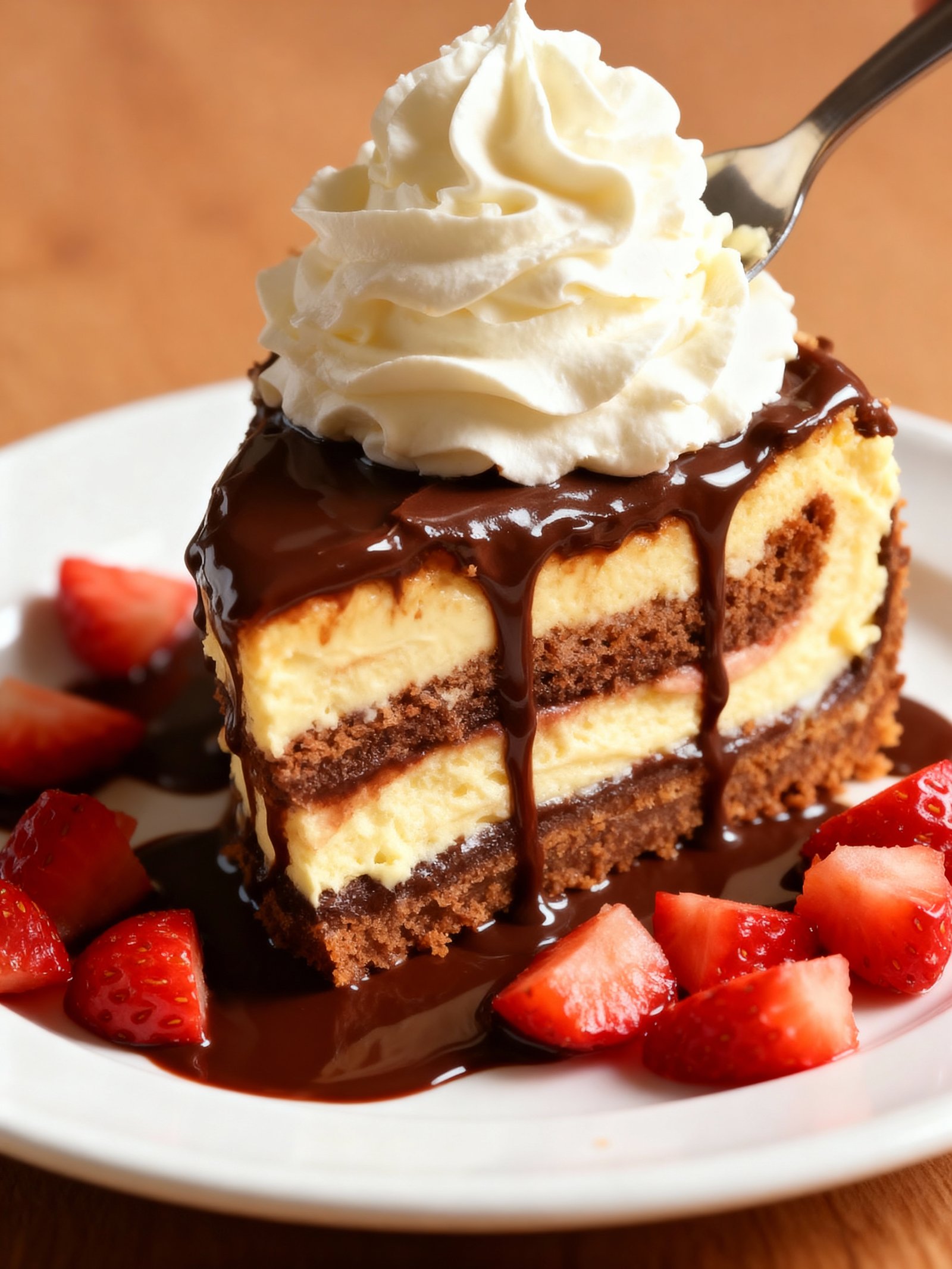 Boston Cream Pie Cheesecake finished