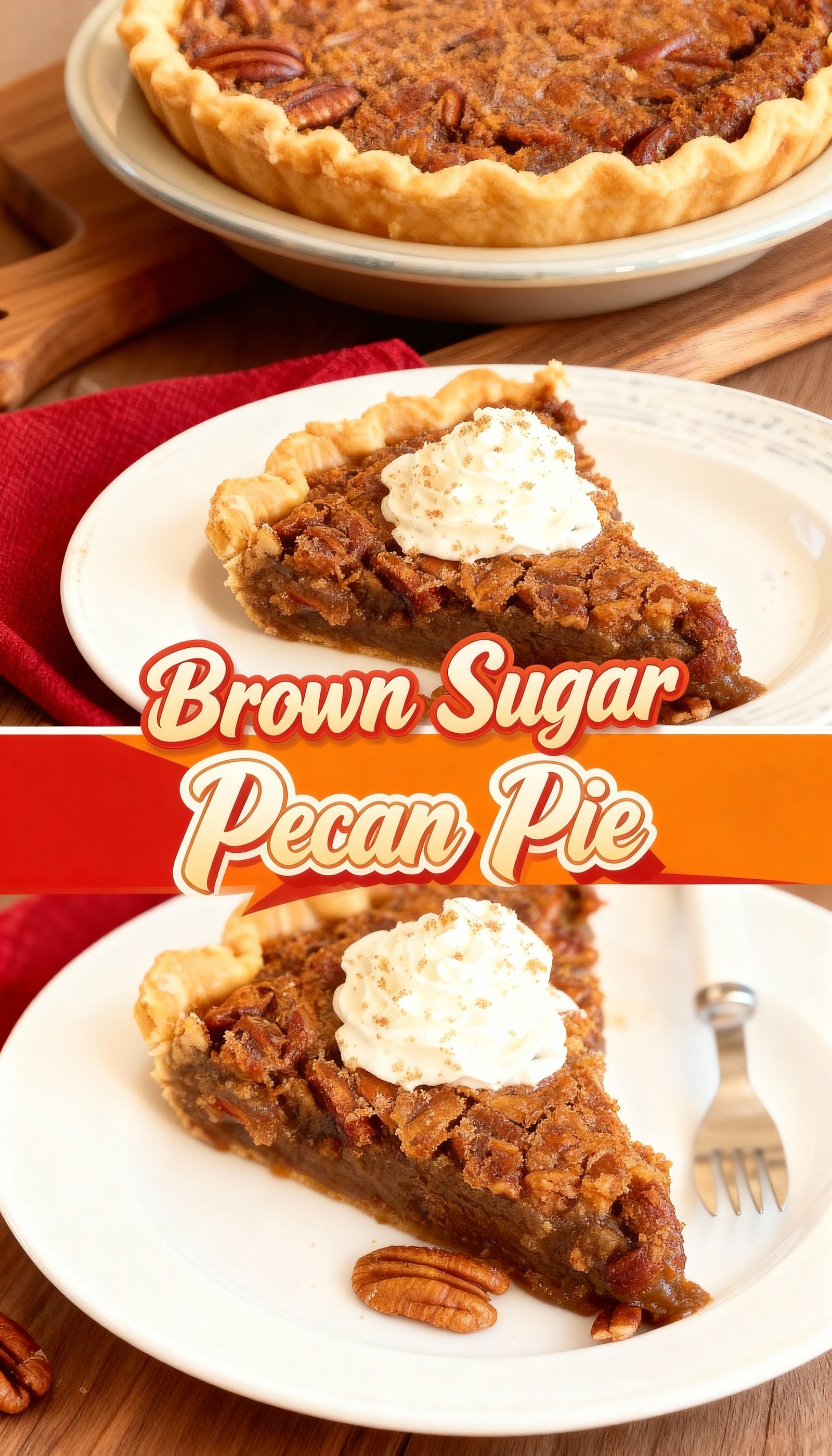 Brown Sugar Pecan Pie finished