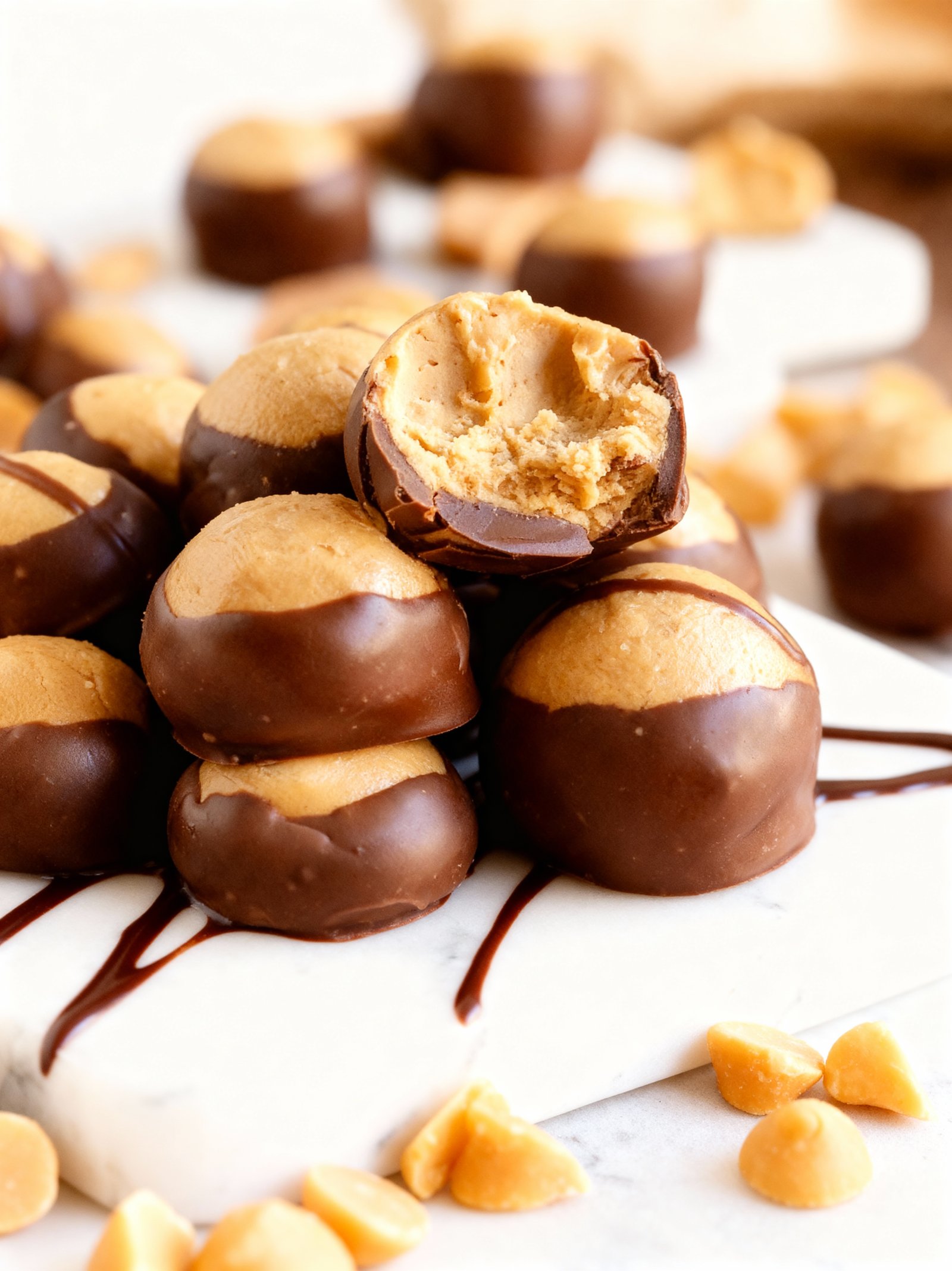 Buckeyes No Bake Candy finished