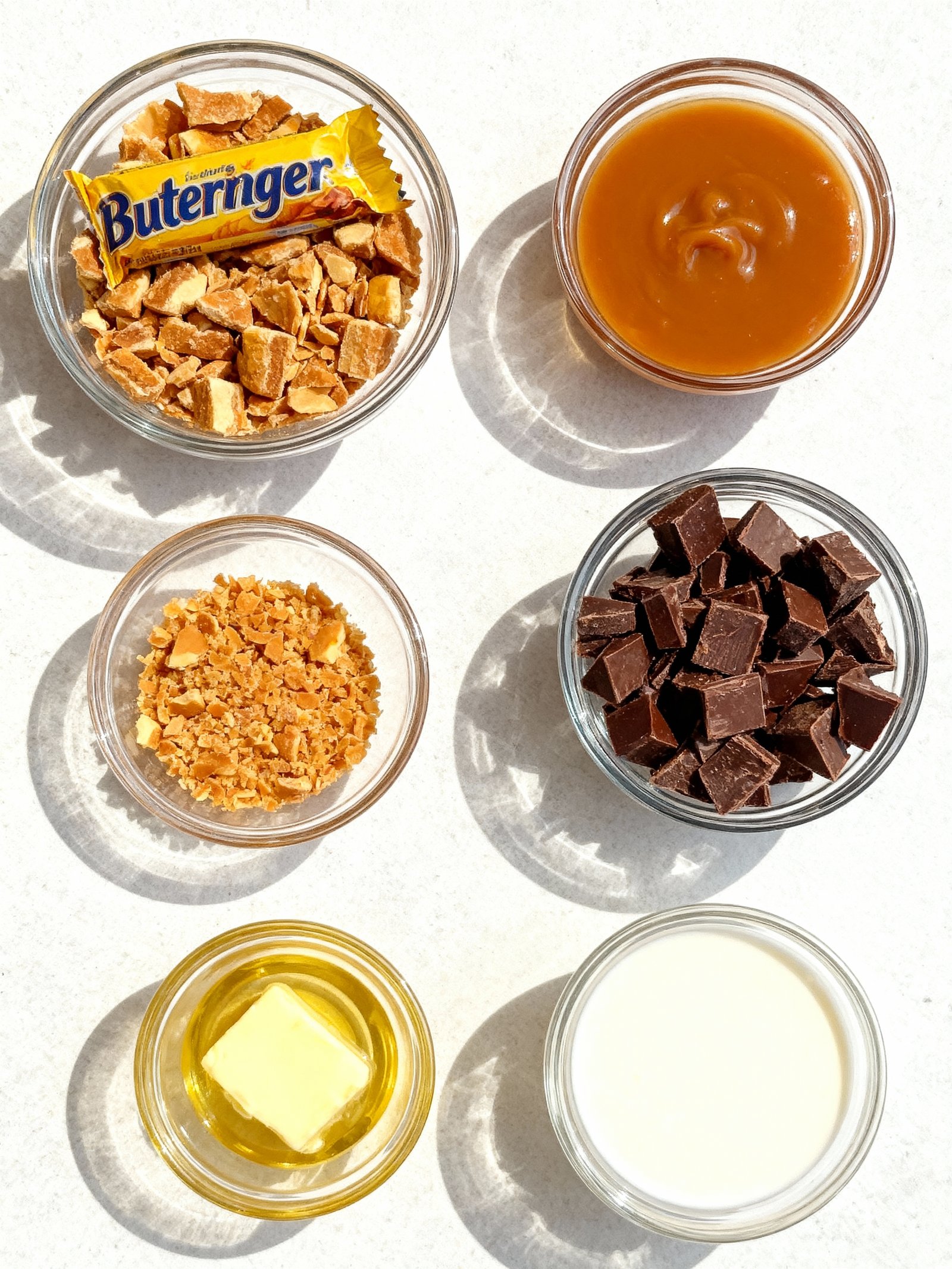 Butterfinger Chocolate Caramel Truffles ingredients