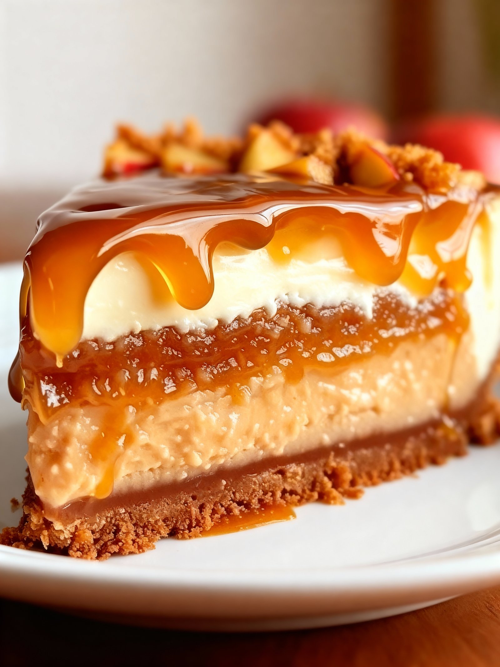 Caramel Apple Cheesecake finished