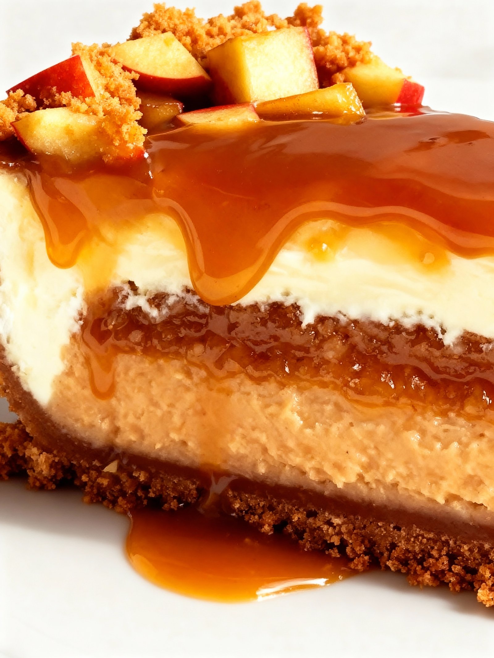 Caramel Apple Cheesecake finished