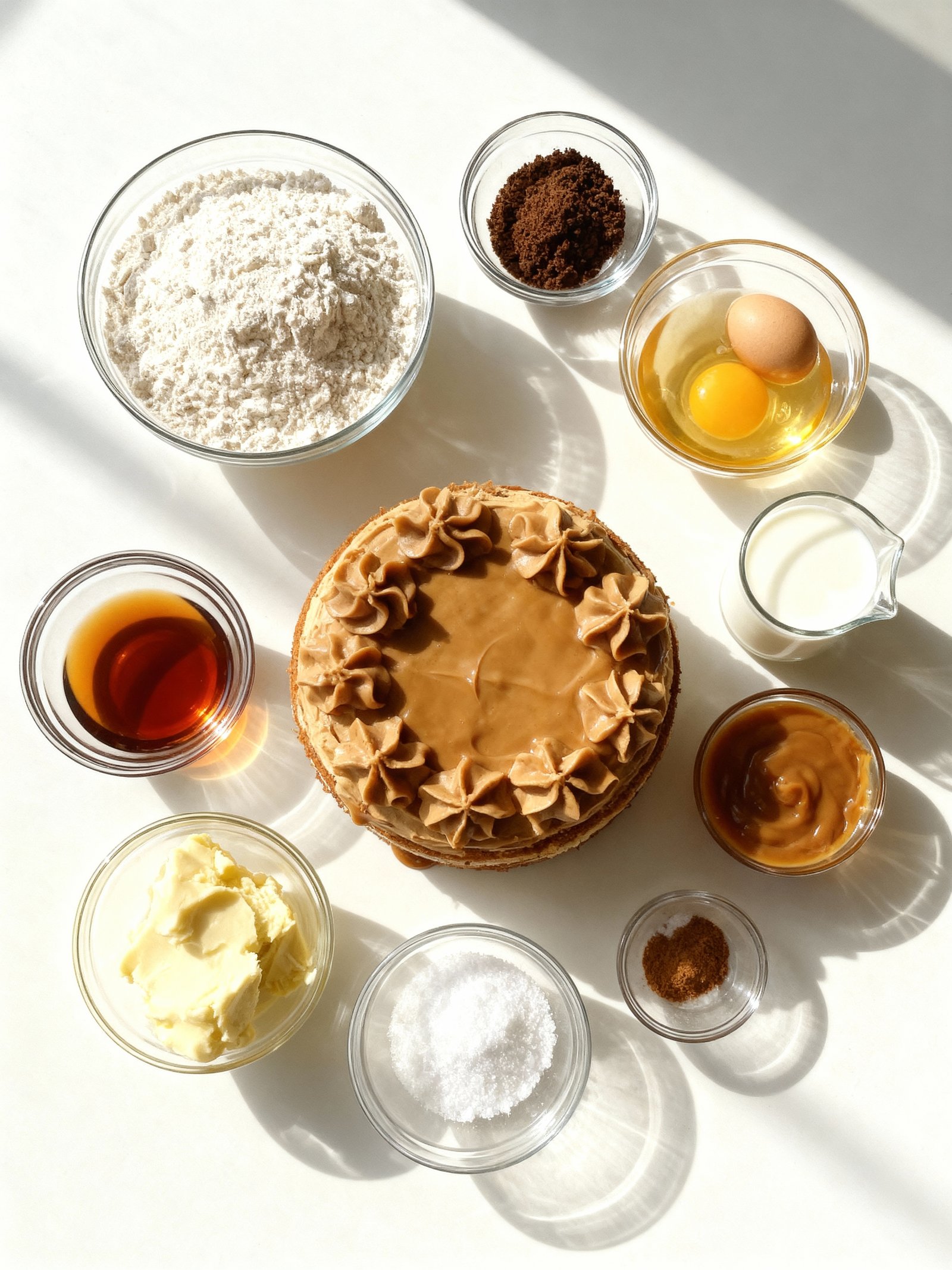 Caramel Coffee Buttercream Cake ingredients