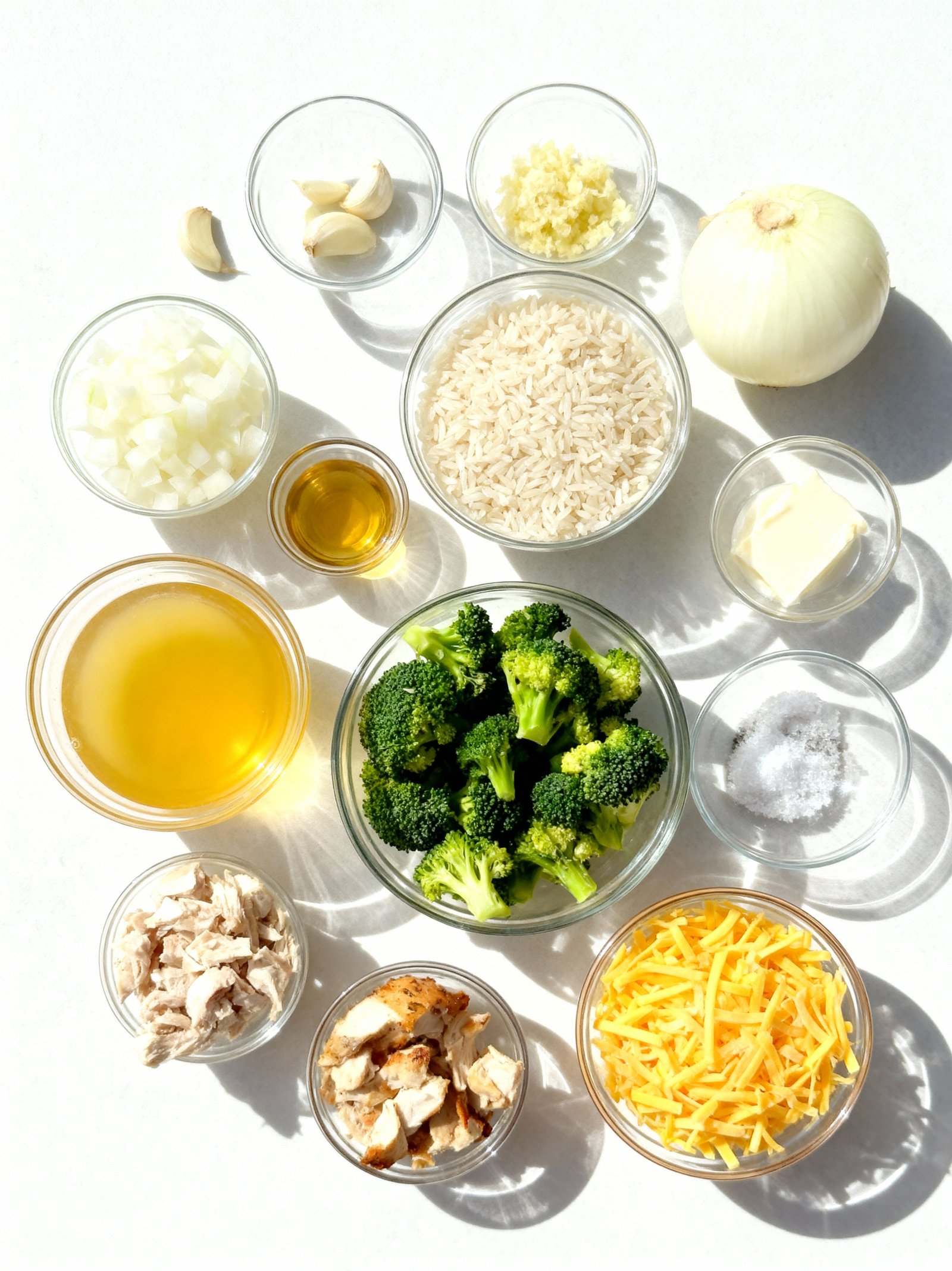 Cheesy Chicken Broccoli Rice ingredients