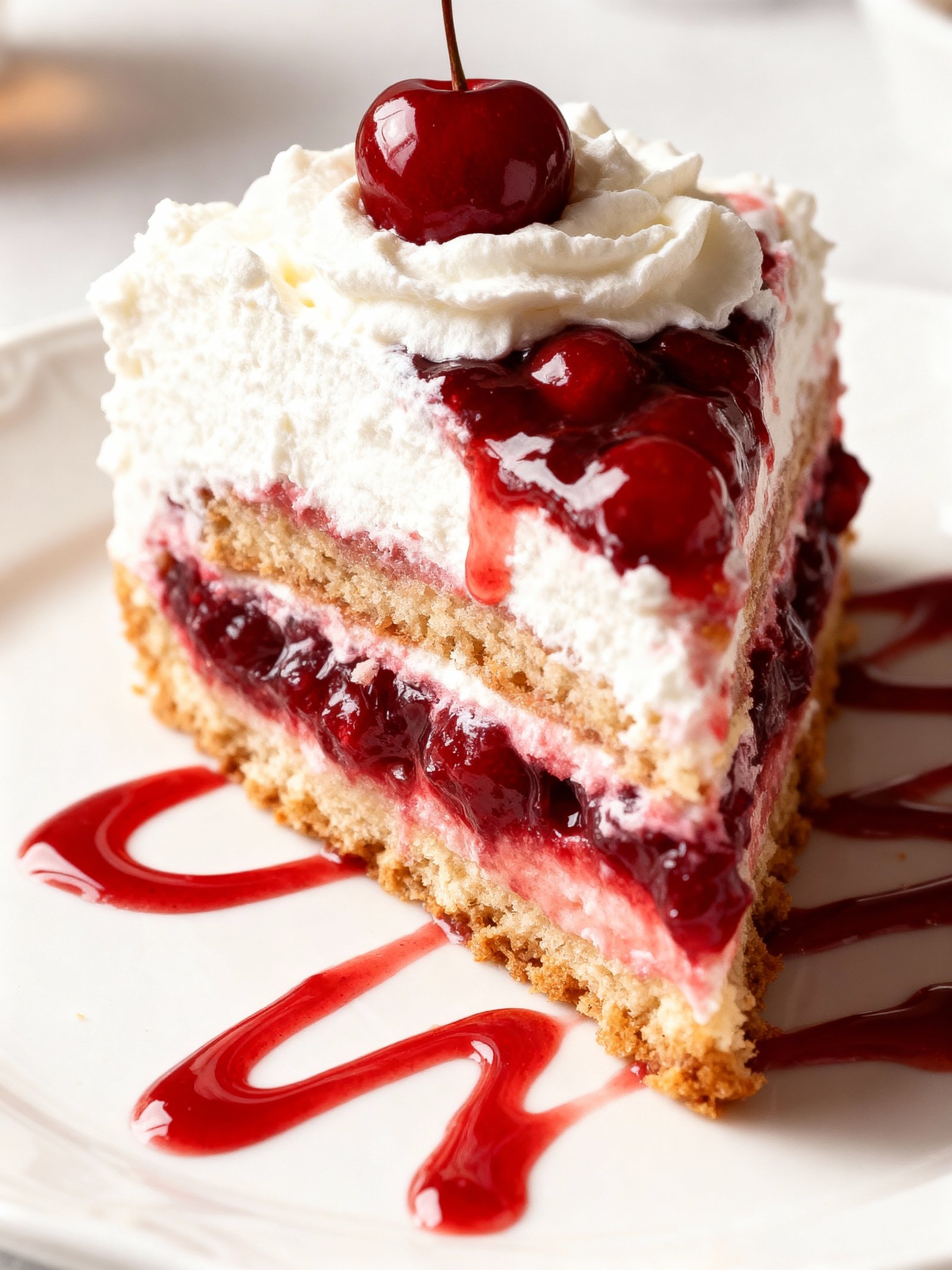 Cherries in the Snow Dessert finished