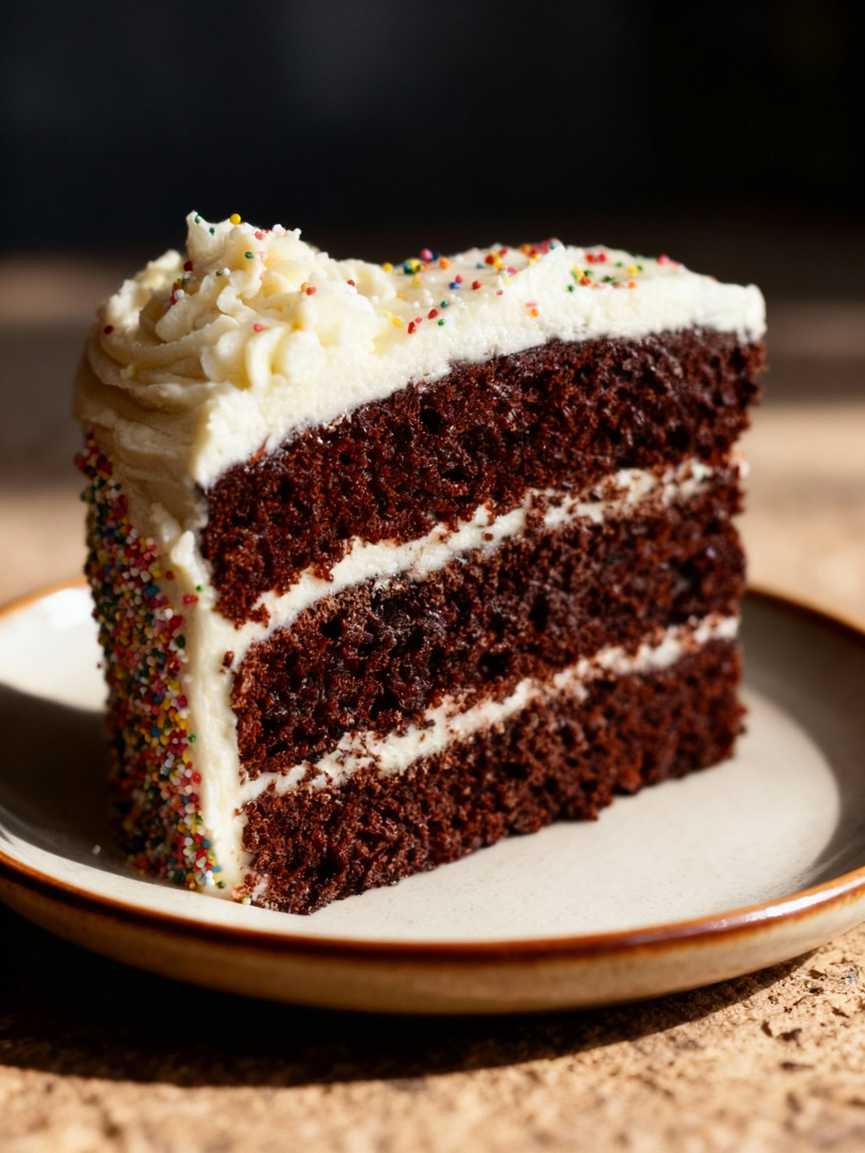 Chocolate Cake with Vanilla Cream Cheese Frosting Moist, rich, and irresistibly smooth this Chocolate Cake with V finished
