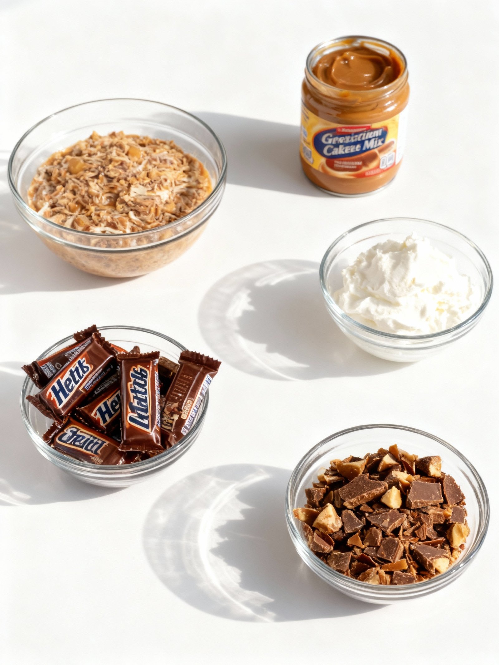 Chocolate Caramel Toffee Crunch Cake ingredients