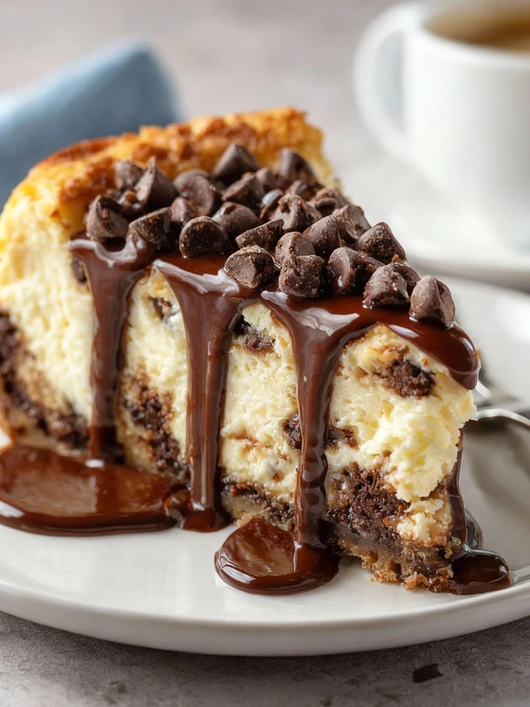 Chocolate Chip Cheesecake Creamy, rich, and packed with chocolate chips in every bite this Chocolate Chip Cheesec finished