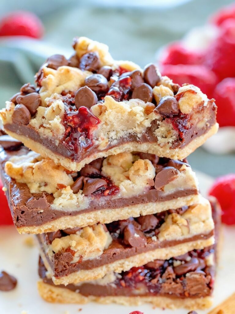 Chocolate Raspberry Crumb Bars Recipe