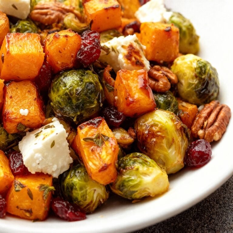 Cranberry-Glazed Roasted Vegetable Salad with Goat Cheese