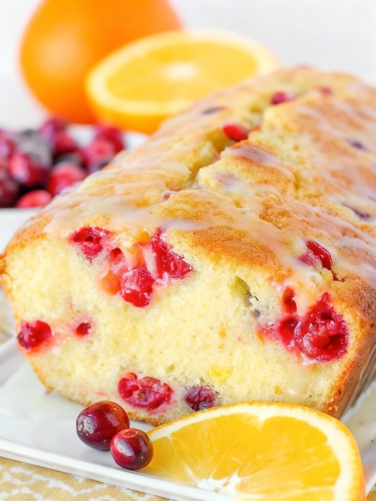 Cranberry Orange Bread with Orange Glaze Recipe